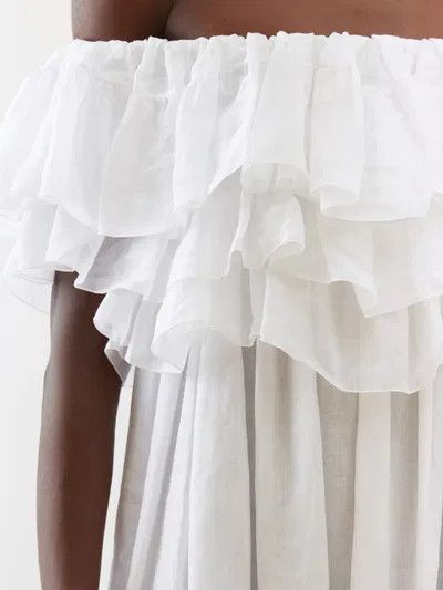 Chloe o1y0825 Midi Dress in White Size M / US 6-8 / IT 42-44 - 2 Thumbnail