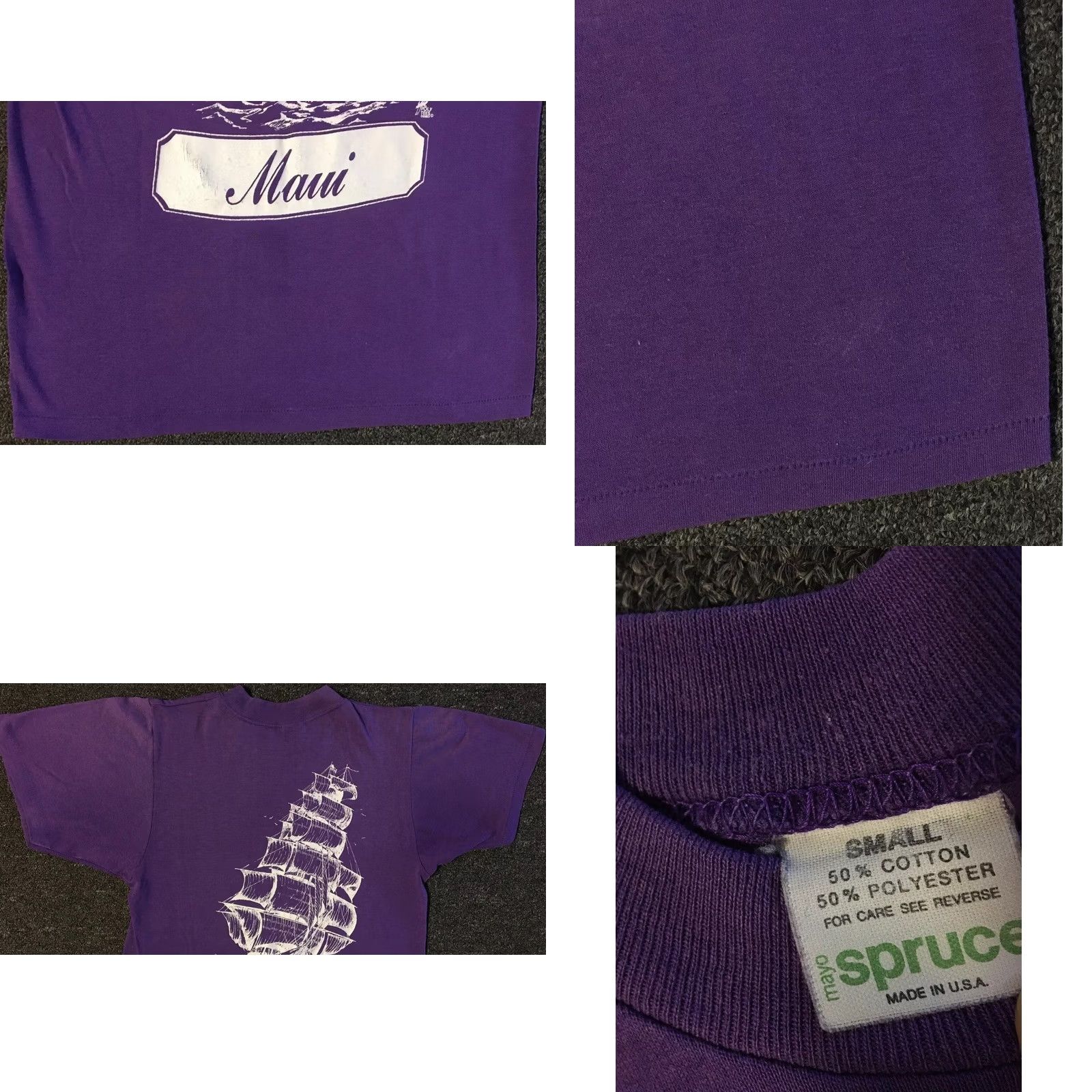 Vintage VINTAGE Maui Hawaii Faded Boat Shirt XS USA Beach Surf Skate Art Grunge OP TC 70 Size US XS / EU 42 / 0 - 9 Thumbnail