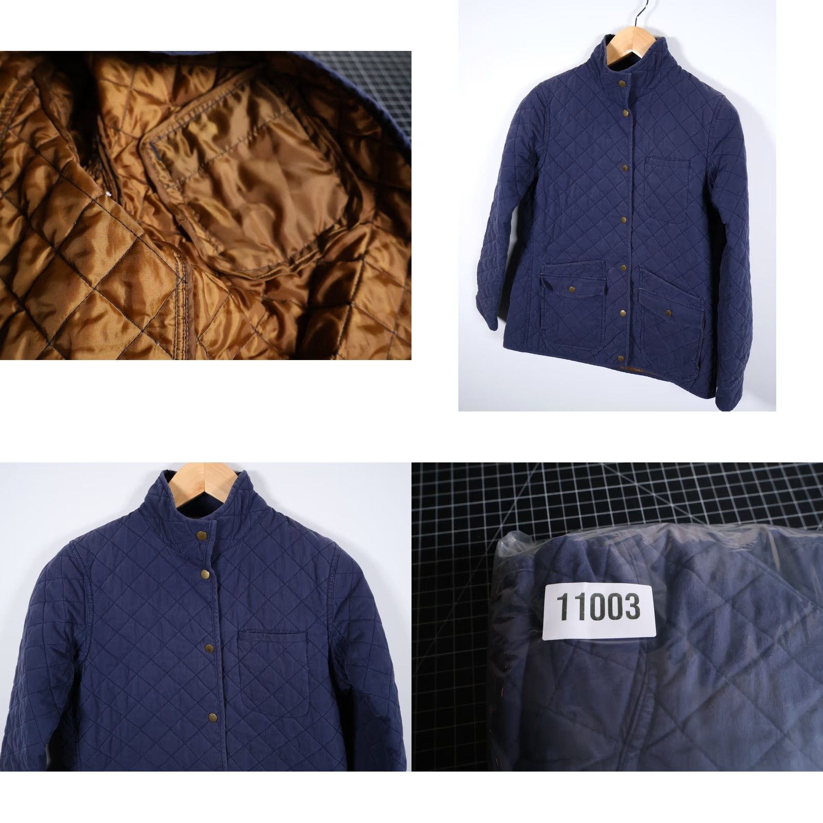 Vintage Duluth Quilted Jacket Women Medium Dark Blue Cotton Snap Button Insulated Size M / US 6-8 / IT 42-44 - 9 Thumbnail