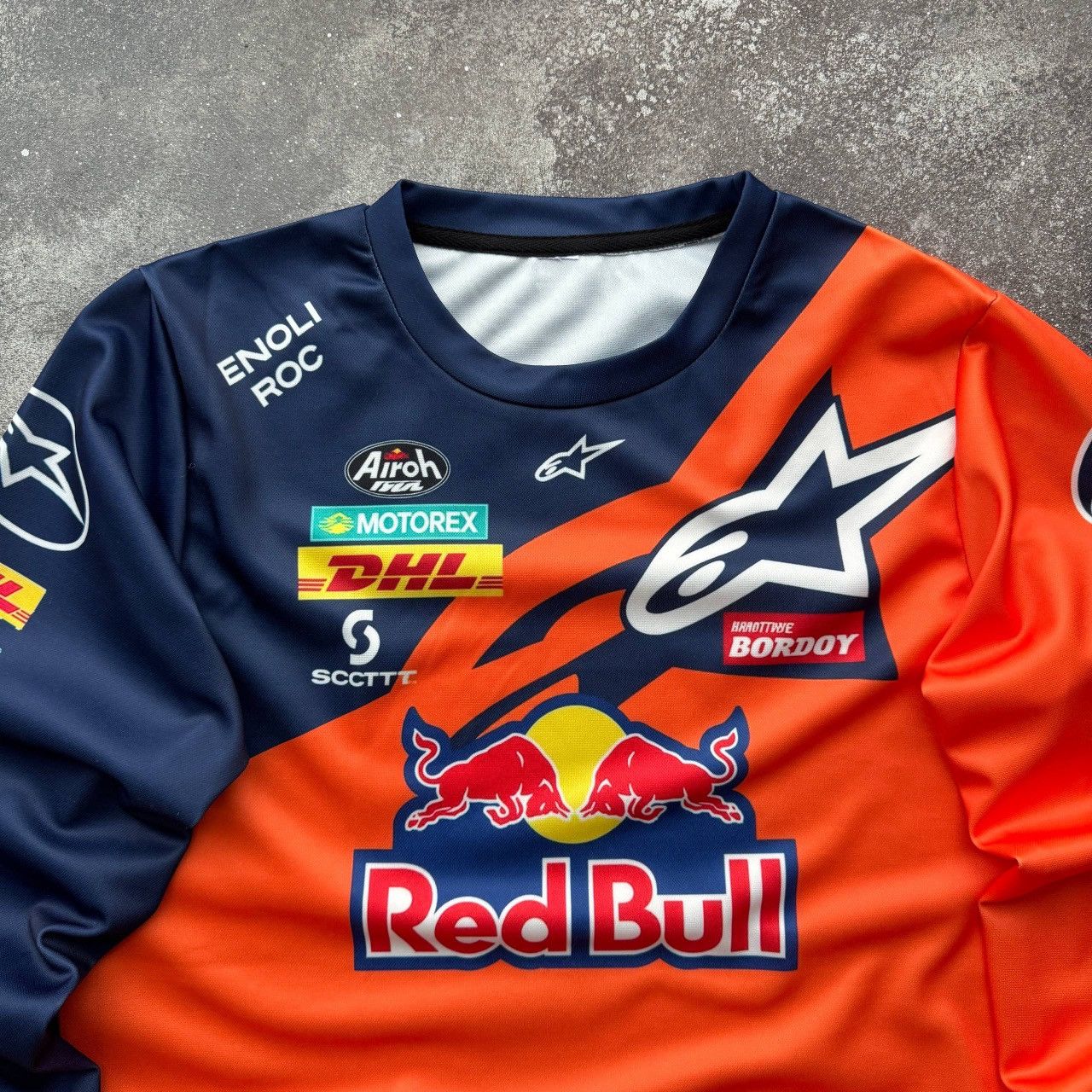 Japanese Brand Red Bull Moto Racing Multi Logo Long Sleeve Top Size US M / EU 48-50 / 2 - 4 Thumbnail