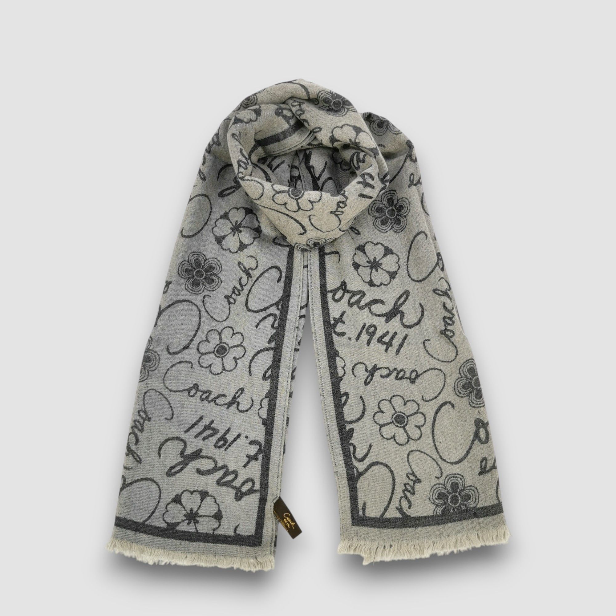 Coach Vintage COACH Scarf Wool Stole Shawl Scarves. Size ONE SIZE - 1 Thumbnail
