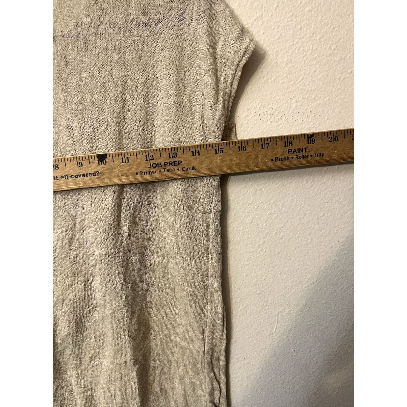 Vintage Joan Vass Studio women’s XS 1/2 zip front detail marled knit top Beige Dolman Sleeve Shirt V-Neck Zipper Size XS / US 0-2 / IT 36-38 - 5 Thumbnail