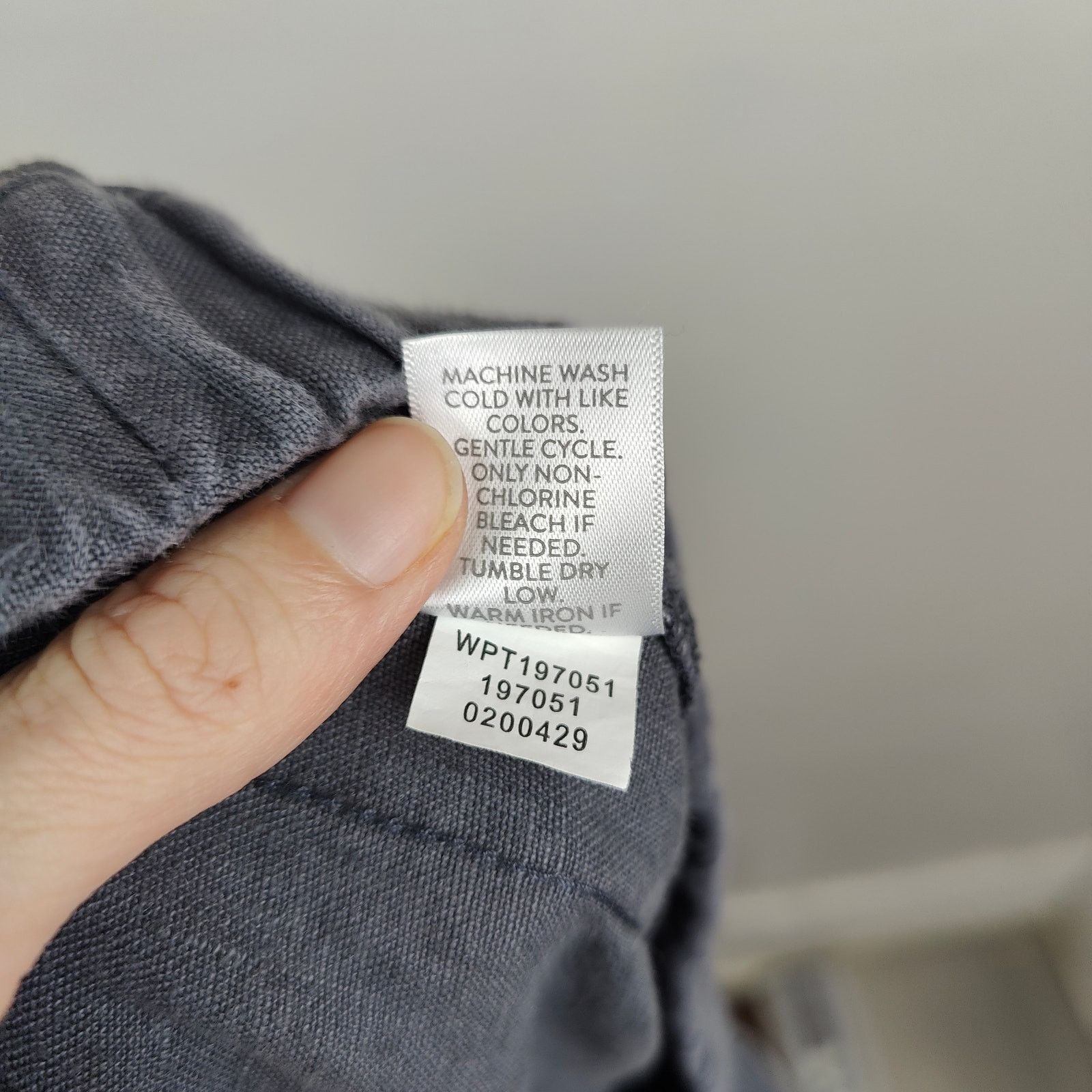 Other J Jill Linen Pants Women Large Gray Roll Cuff Pull On Size 29" - 3 Thumbnail
