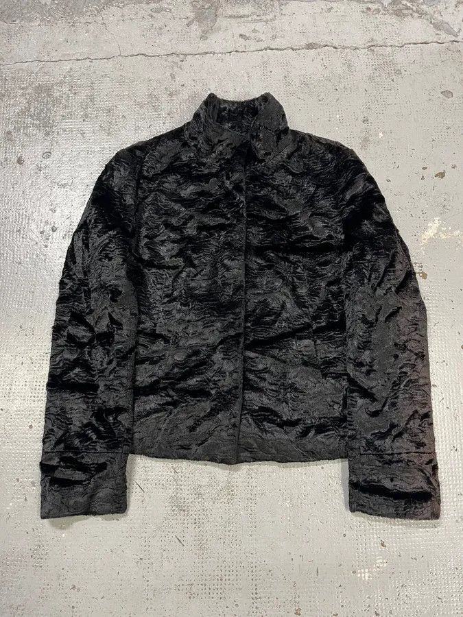 Just Cavalli 2000s Cavalli Wavy Black Faux Fur Jacket Size M / US 6-8 / IT 42-44 - 1 Thumbnail