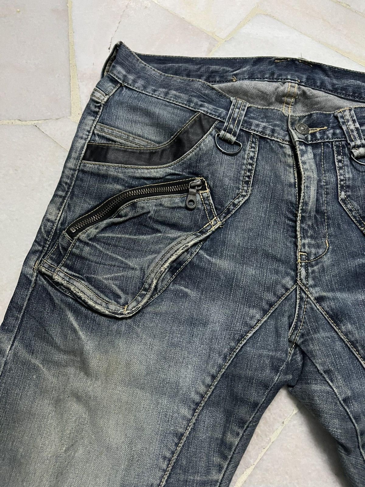 PPFM 💥RARE PPFM CURVED DISTRESSED JEAN Size US 32 / EU 48 - 10 Thumbnail