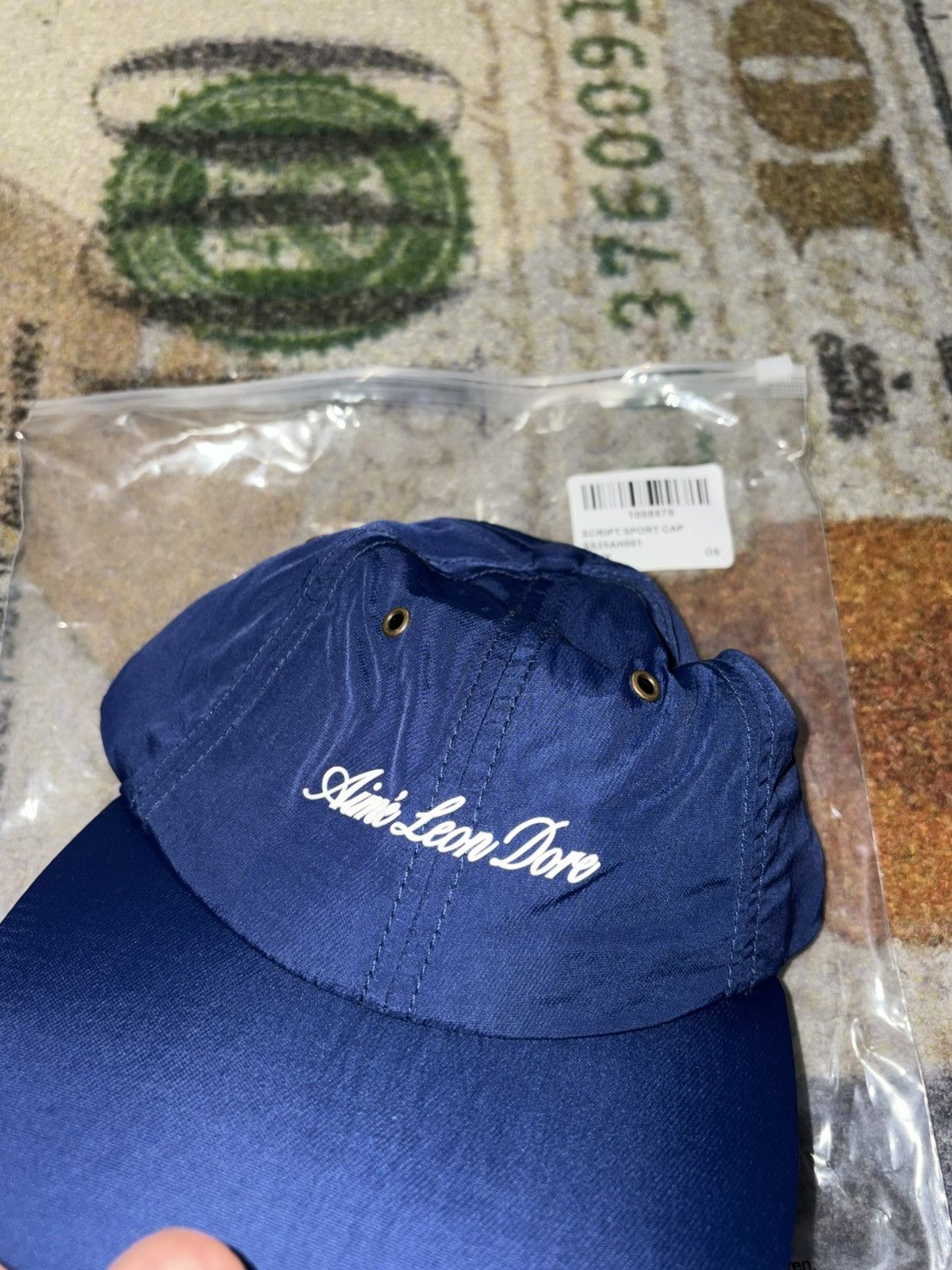 Aime Leon Dore Aime Leon Dore Script Sport Hat Navy Size ONE SIZE - 2 Thumbnail