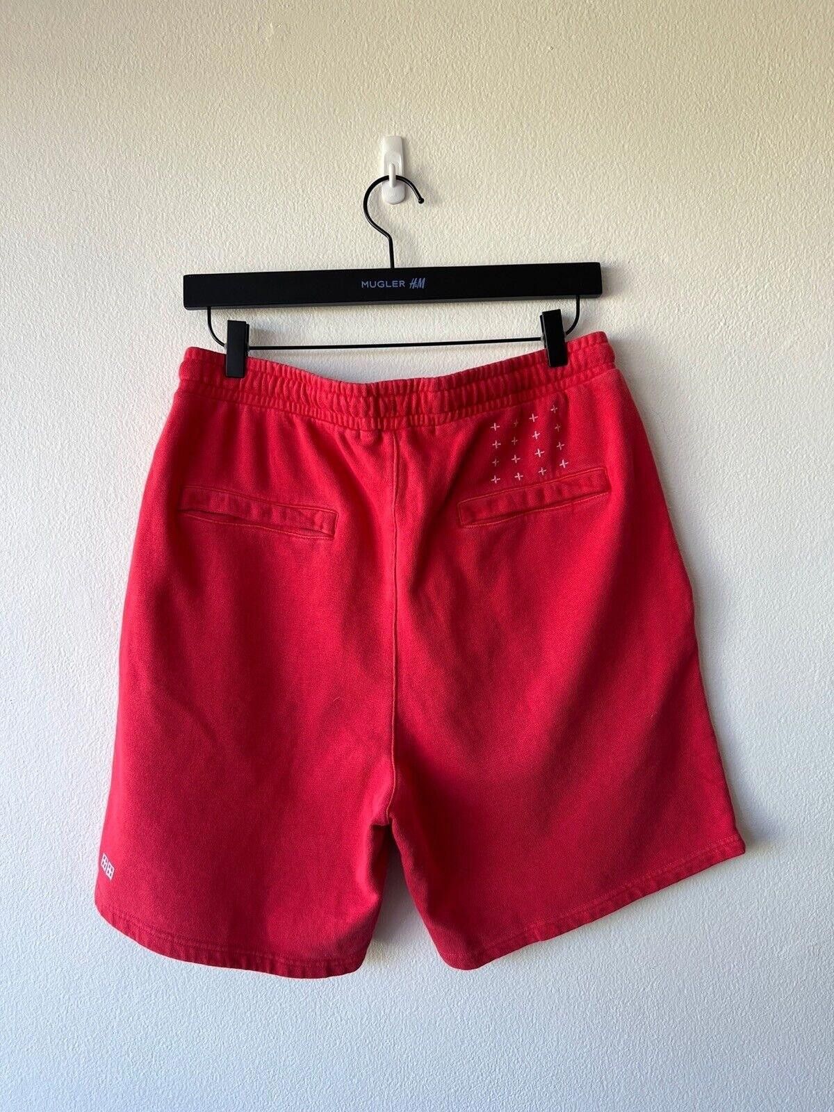 Ksubi new Ksubi mens large 34 36 l fleece trak track Short red Size US 34 / EU 50 - 3 Thumbnail