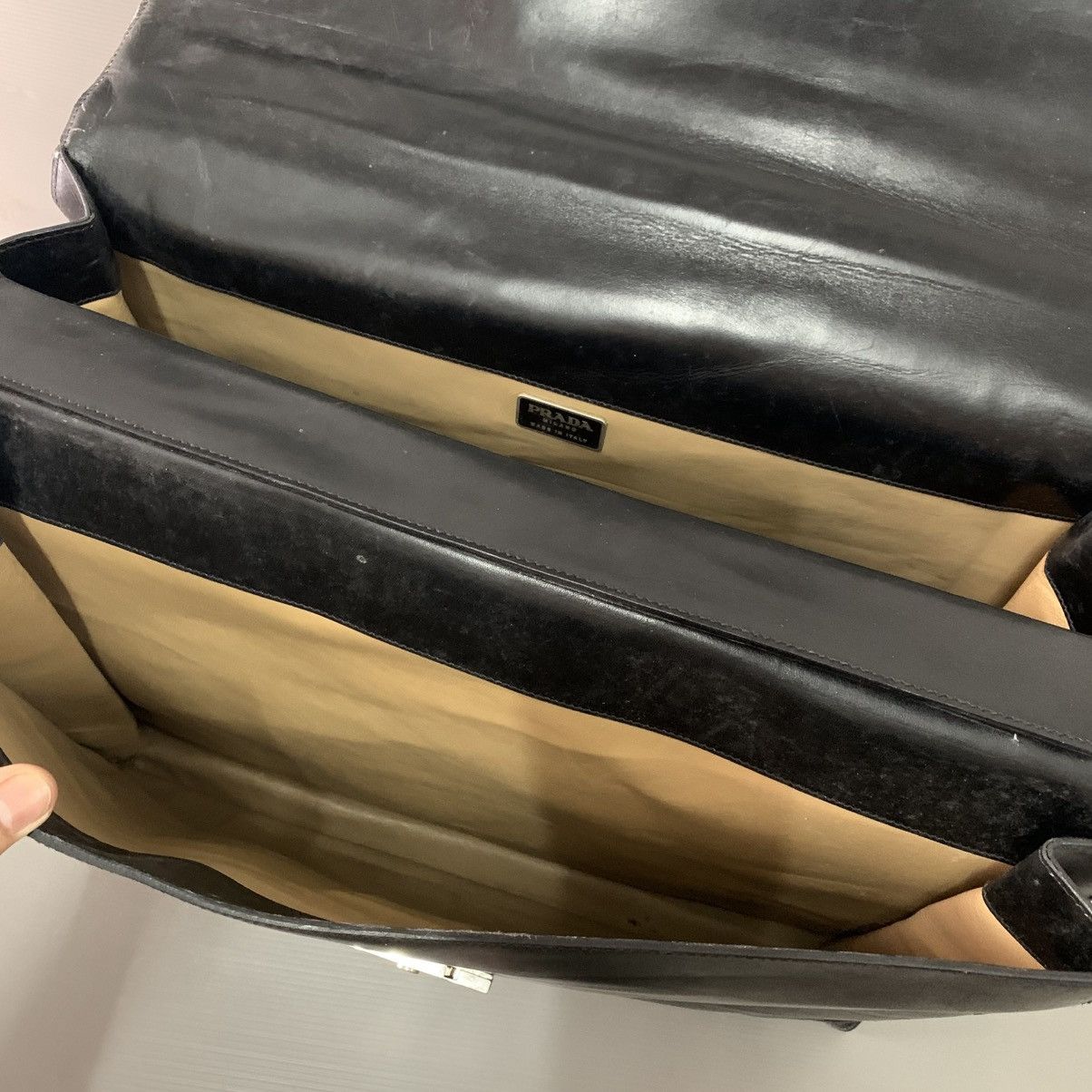Prada Prada Vintage Leather Briefcase Bag Size ONE SIZE - 12 Thumbnail