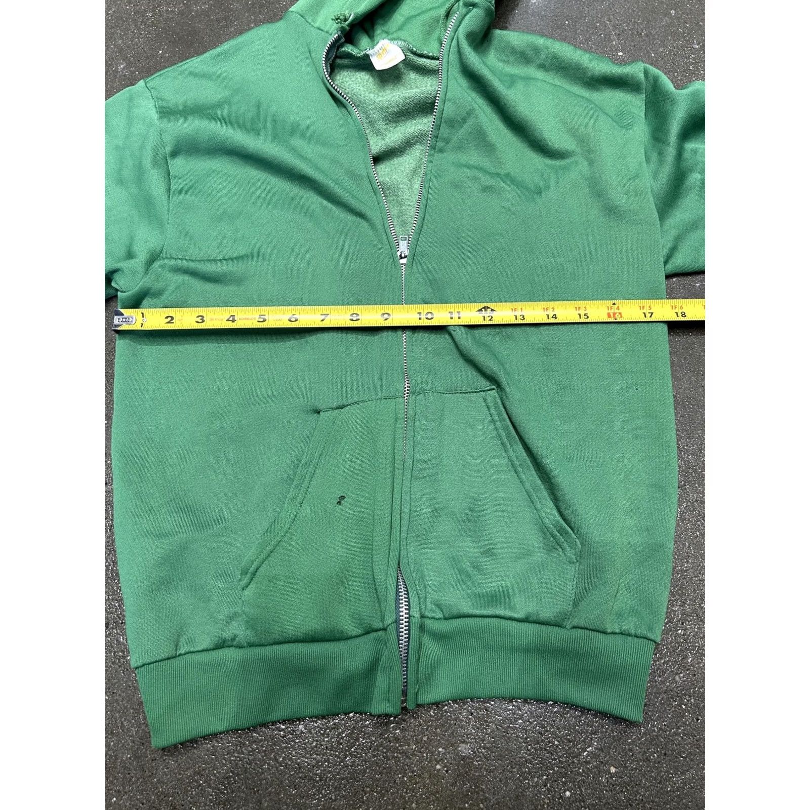 Ford VINTAGE Spring Ford Hoodie Mens Small Green Full Zip Fleece Sweatshirt 80s Blank Zip Hoodie (Mens) Size US S / EU 44-46 / 1 - 5 Thumbnail