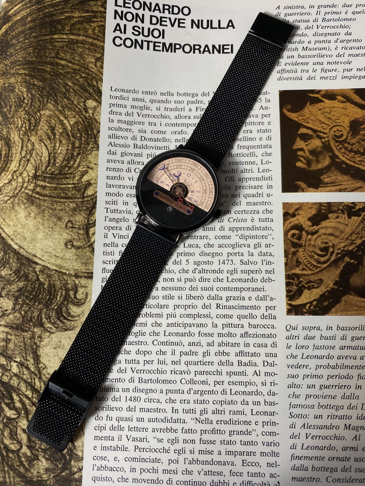 Japanese Brand Gadyson Celestial Starry Sky Watch Minimalist Black Mesh Size ONE SIZE - 1 Thumbnail