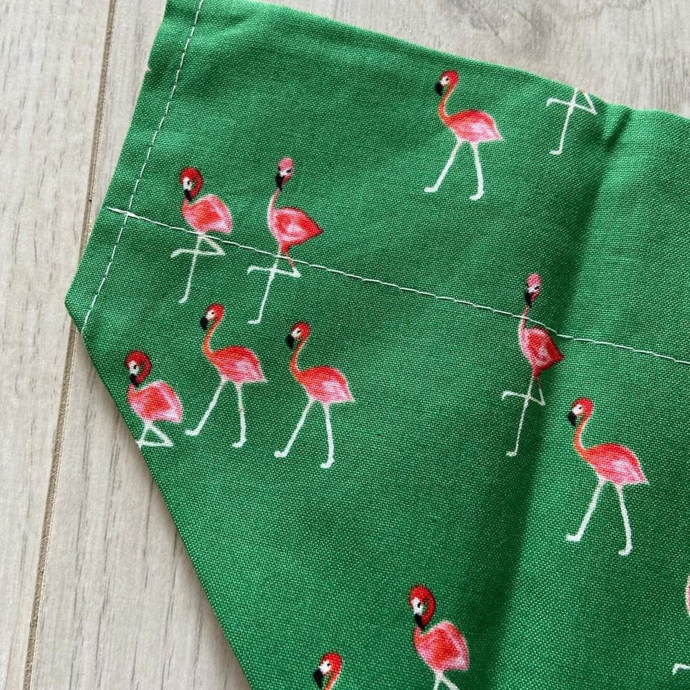Designer Seashell and Flamingo Dog Bandana Size ONE SIZE - 2 Thumbnail