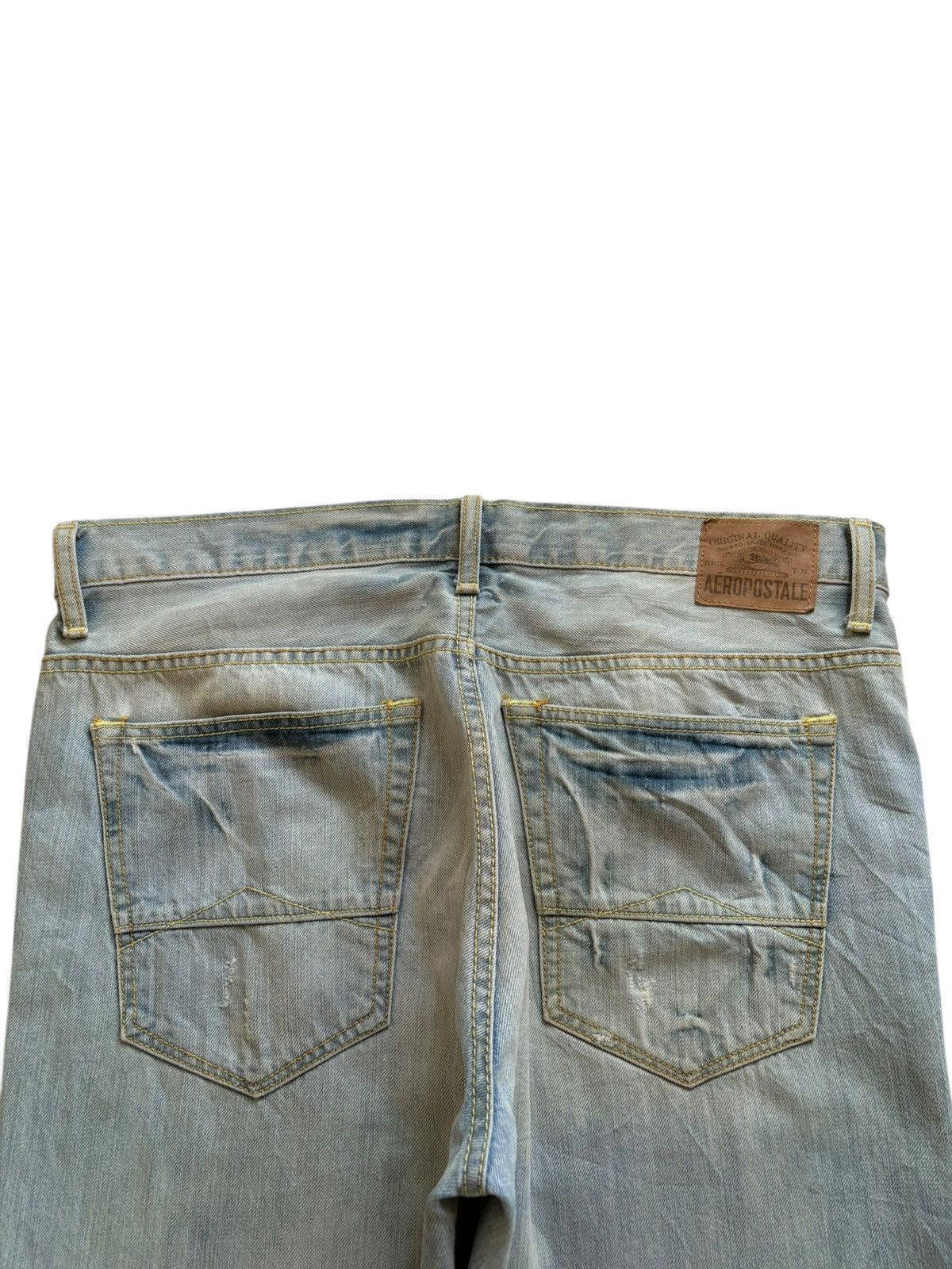 Aeropostale × Japanese Brand Vintage Japanese Brand Sashiko Style Rip Loose Baggy Jeans Size US 38 / EU 54 - 8 Thumbnail