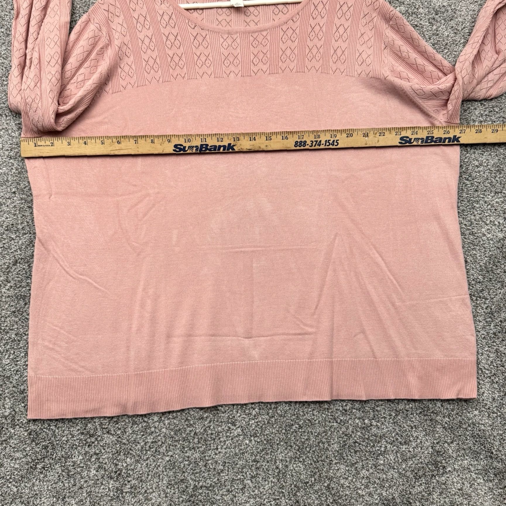 Vintage Emaline Grandmacore Sweater Women 3X Plus Cottagecore Knitted Lace 2010s Feminine Pastel Pink Size XXL / US 16-18 / IT 52-54 - 4 Thumbnail