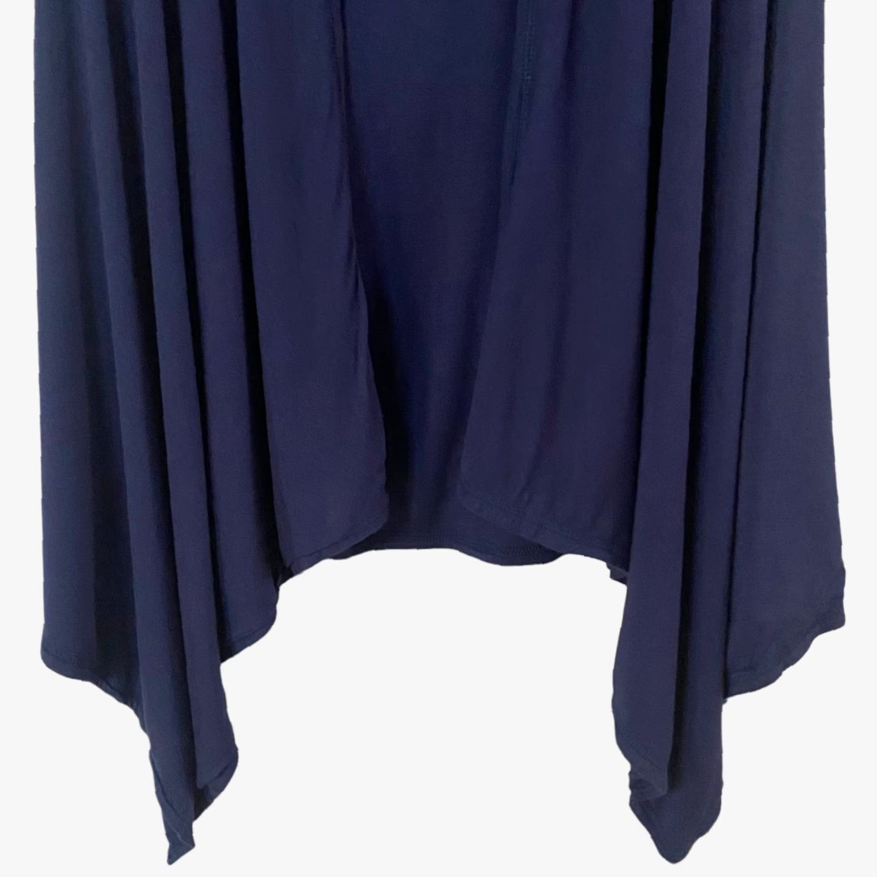 Athleta Athleta Cardigan Women's Medium Dark Blue Open-Front Sleeveless Waterfall Wrap Womens Size M / US 6-8 / IT 42-44 - 6 Thumbnail