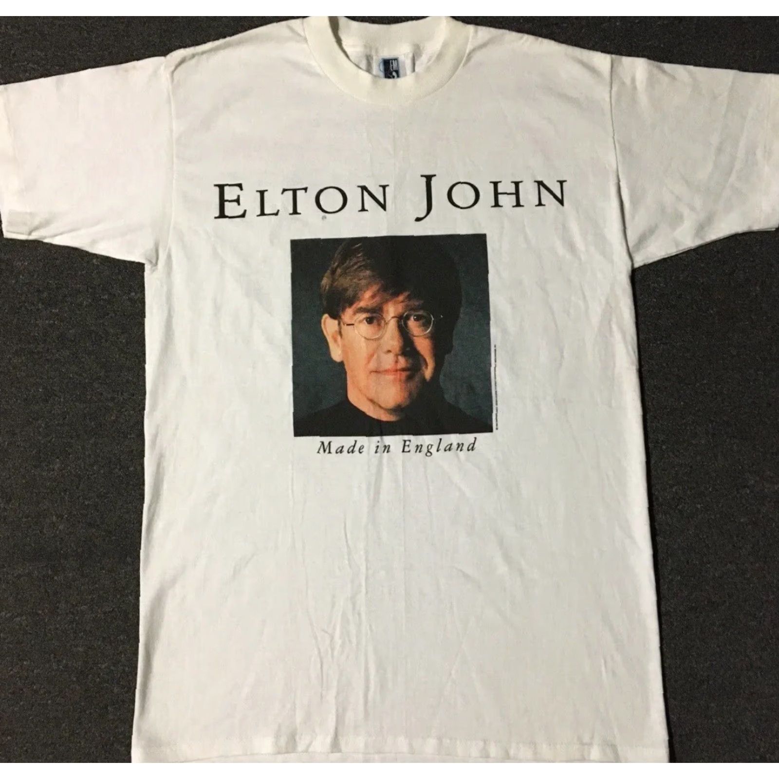 Vintage Vtg Elton John Made In England Tour Shirt L White Concert Rock Band Lennon Beatles Shirt Mens 90s Graphic Tee Size US L / EU 52-54 / 3 - 2 Thumbnail