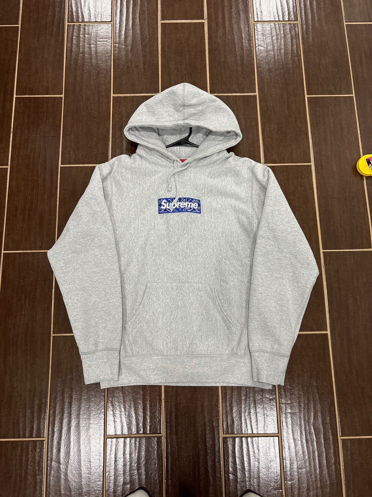 Supreme Grey Bandana Box Logo | Grailed