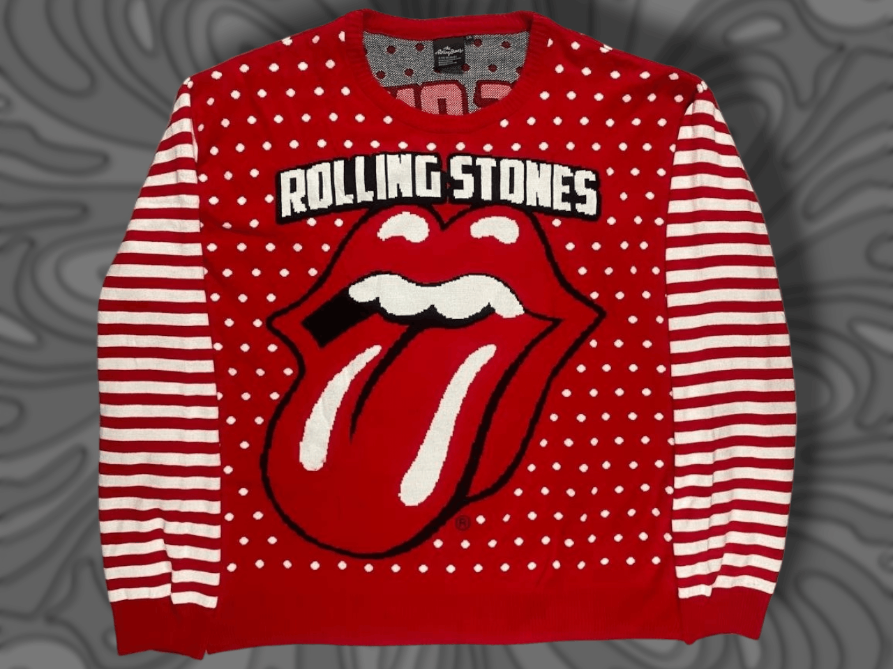 image of Vintage Y2K The Rolling Stones Band Horror Print Style in Red White, Men's (Size 2XL)