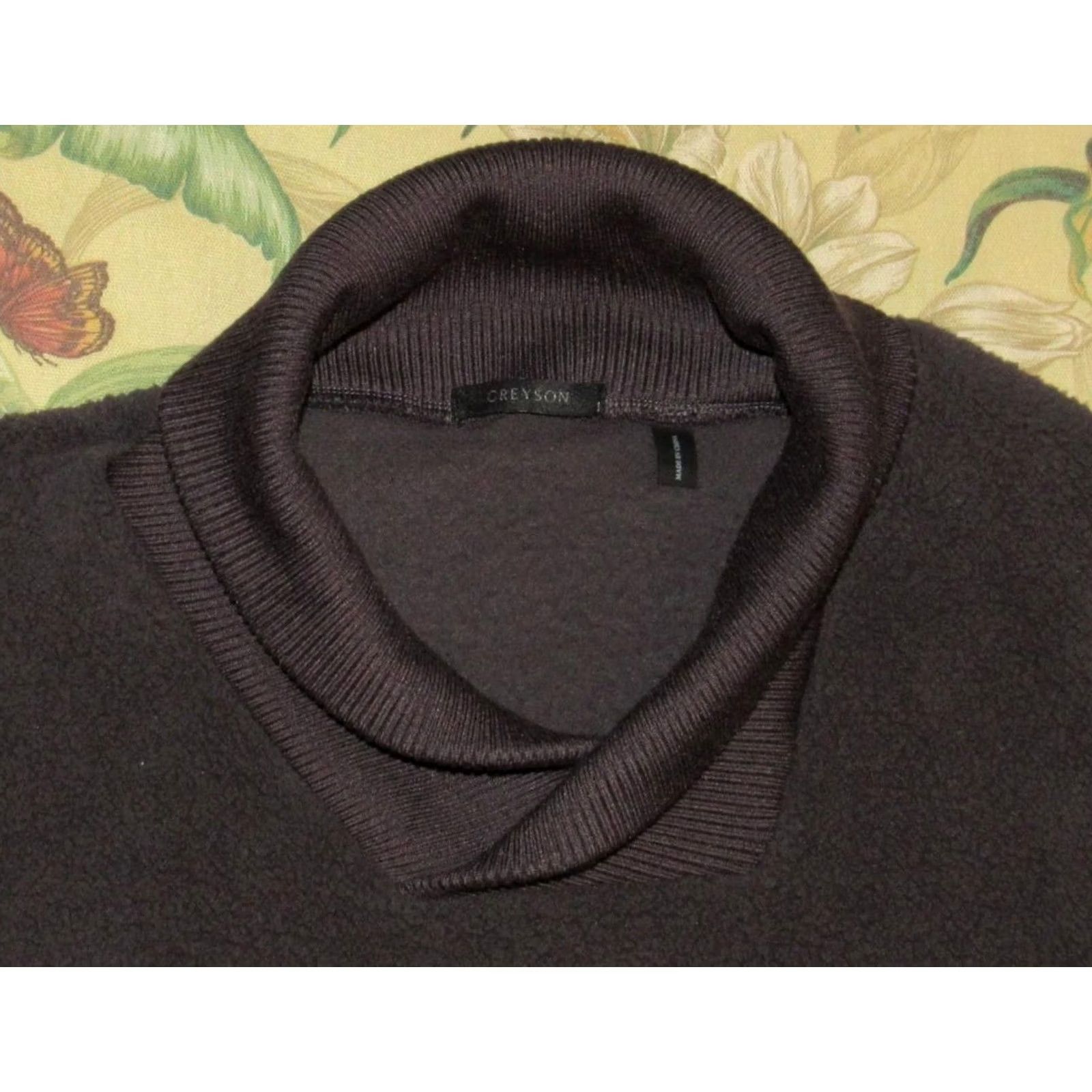 Vintage GREYSON Sherpa Fleece Grey Shawl Collar Sweater Large Size US L / EU 52-54 / 3 - 2 Thumbnail