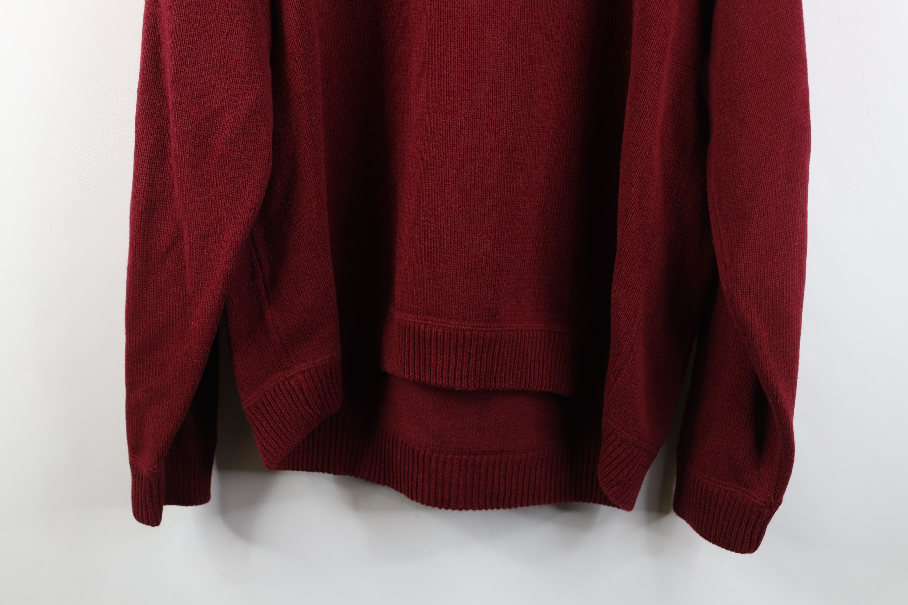 Eddie Bauer Vintage 90s Eddie Bauer Cotton Ribbed Knit Sweater Red Size US L / EU 52-54 / 3 - 12 Thumbnail