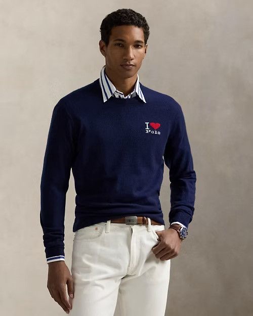 Polo Ralph Lauren The I Heart Polo Cashmere Sweater Navy XL
