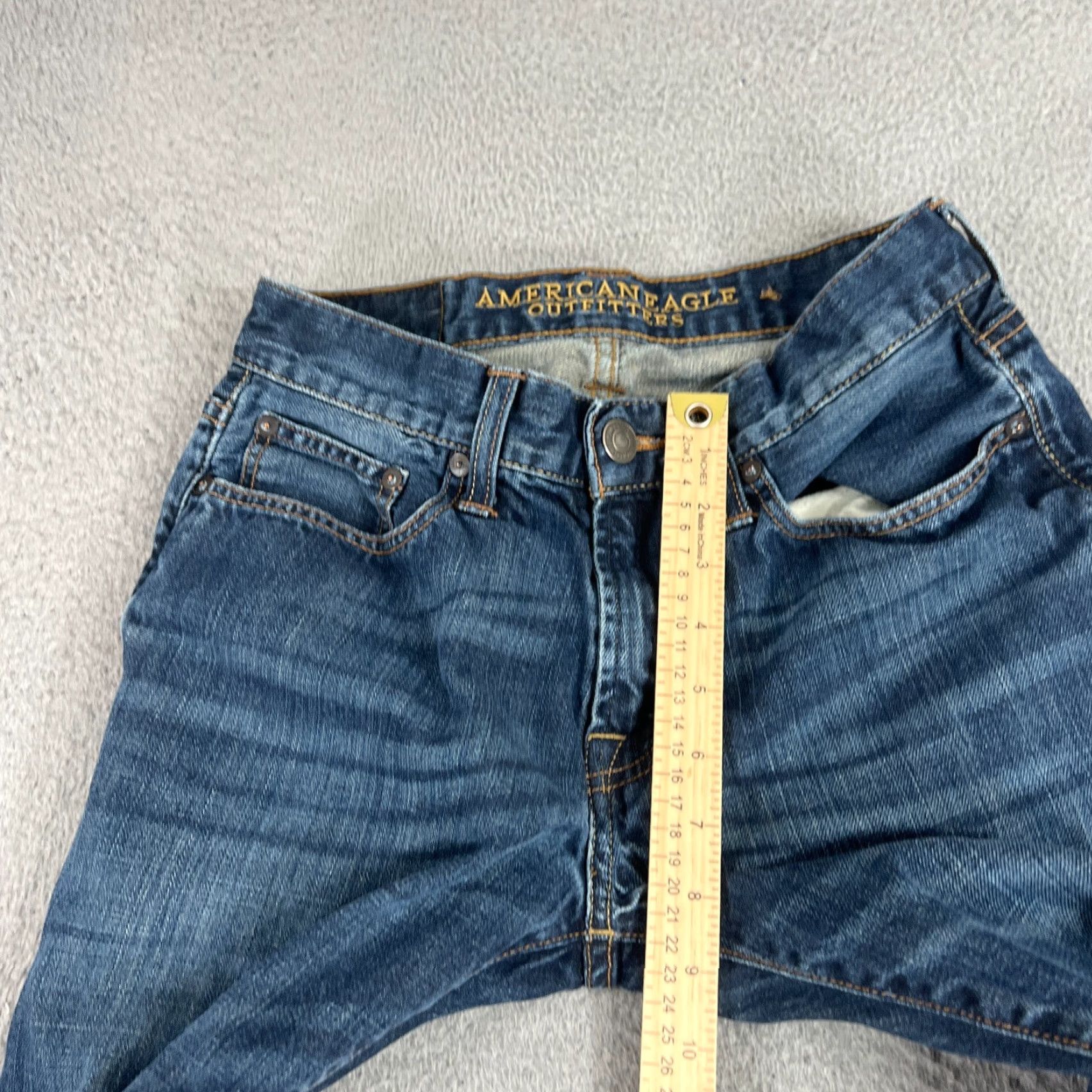 American Eagle Outfitters American Eagle Jeans Men's 28x30 (Fits 28x27.5) Blue Original Straight Stretch Size US 28 / EU 44 - 4 Thumbnail