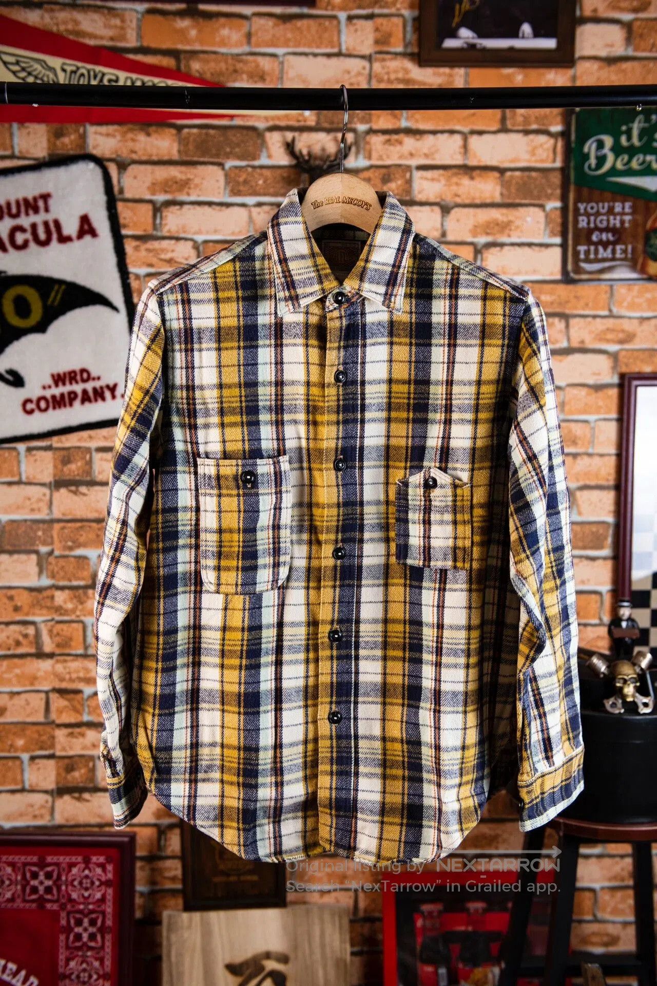 Freewheelers 40's Style Flannel Work Shirt. Size US M / EU 48-50 / 2 - 1 Thumbnail