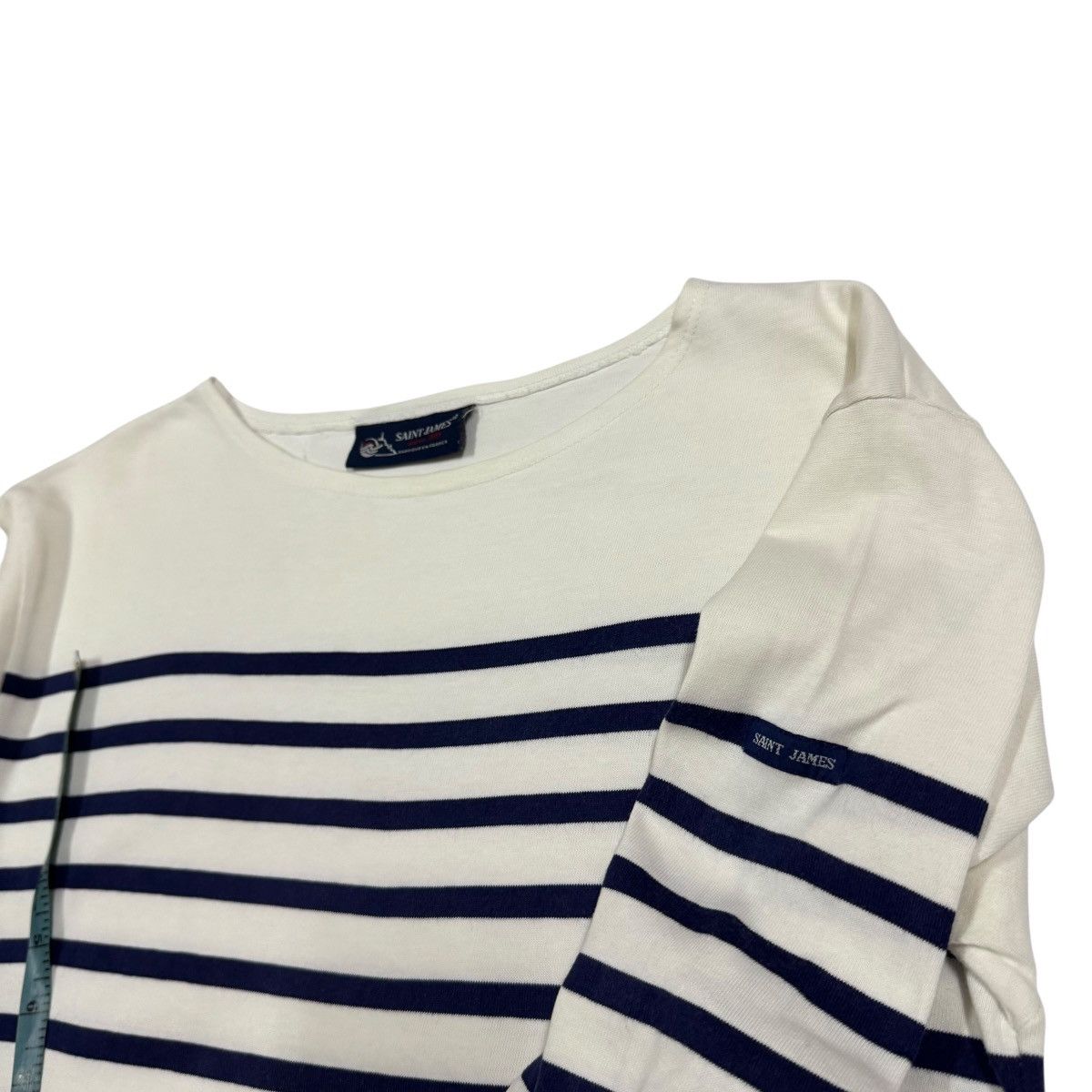 Saint James Vtg Saint James Heavt Cotton Naval Sailor Boatneck Shirt Size US M / EU 48-50 / 2 - 9 Thumbnail