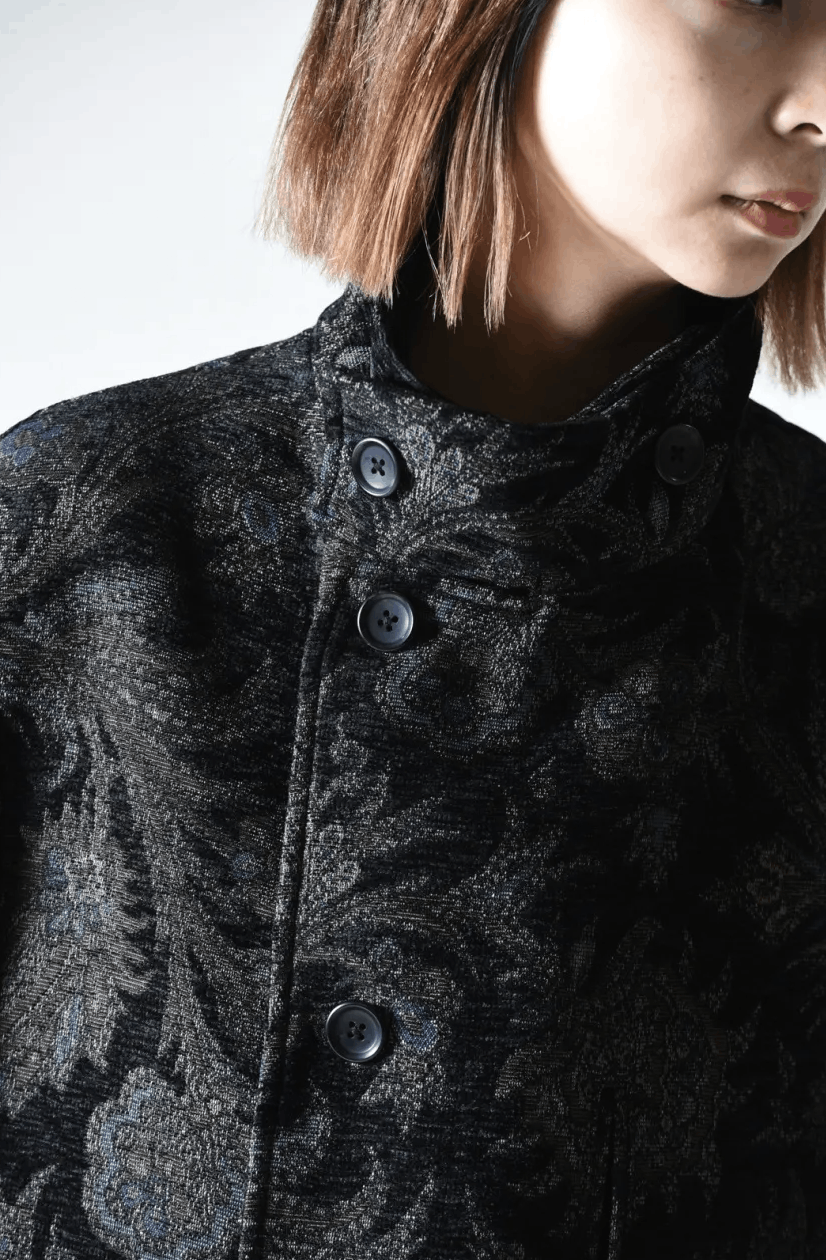 Yohji Yamamoto Yohji Yamamoto Pour Homme Ink dyed Gobelin Stand Collar Coat Size US S / EU 44-46 / 1 - 7 Thumbnail