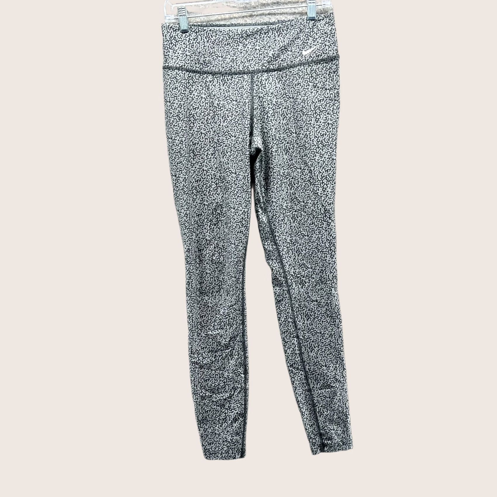 Nike Nike Dri-FIT Leggings Womens Medium Gray Patterned Stretch Athletic Pants Size 32" / US 10 / IT 46 - 1 Thumbnail