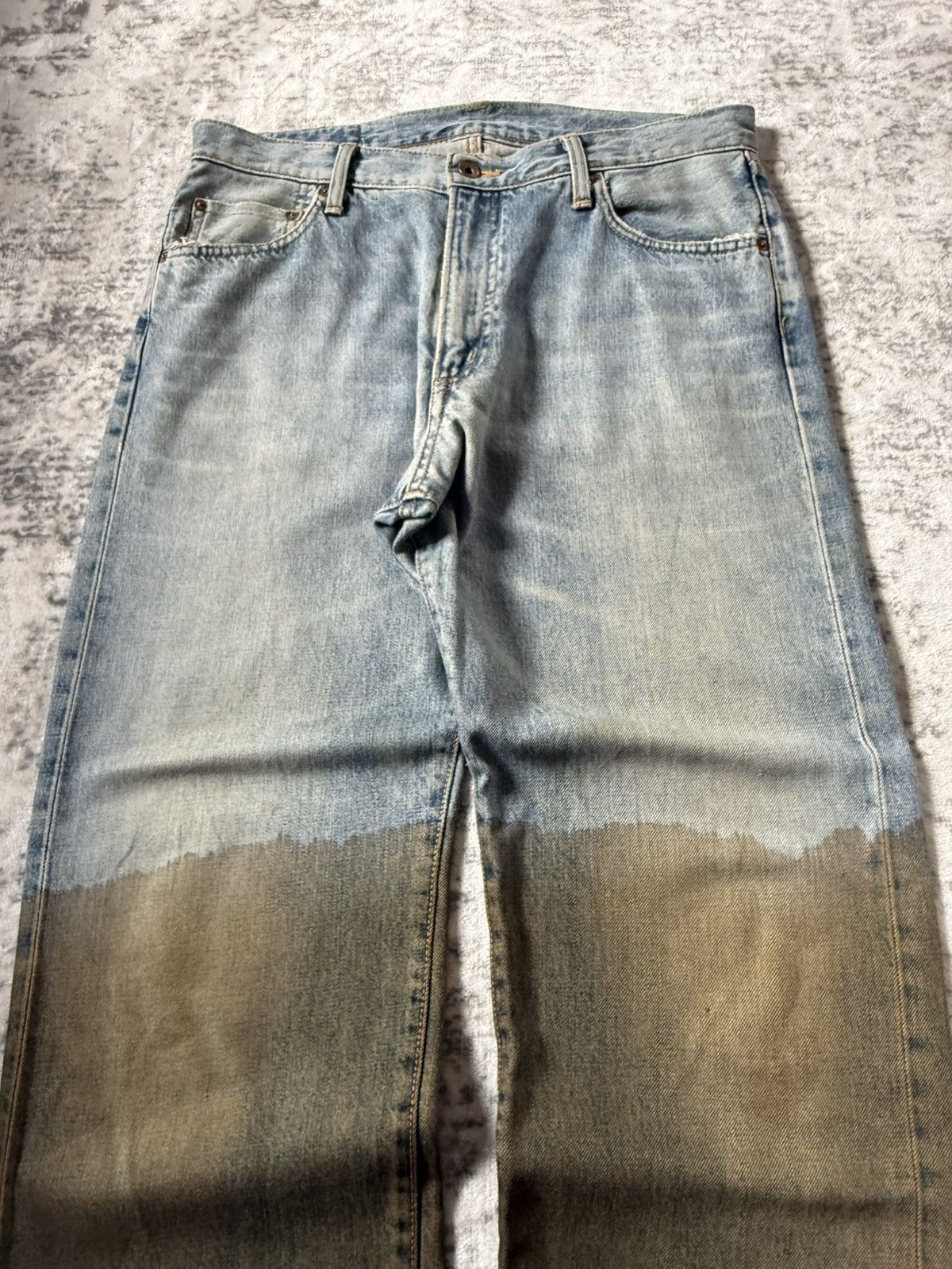 Japanese Brand Edwin 505 Trompe L’oeil Earthy Mud Dipped Selvedge Jeans Size US 34 / EU 50 - 6 Thumbnail