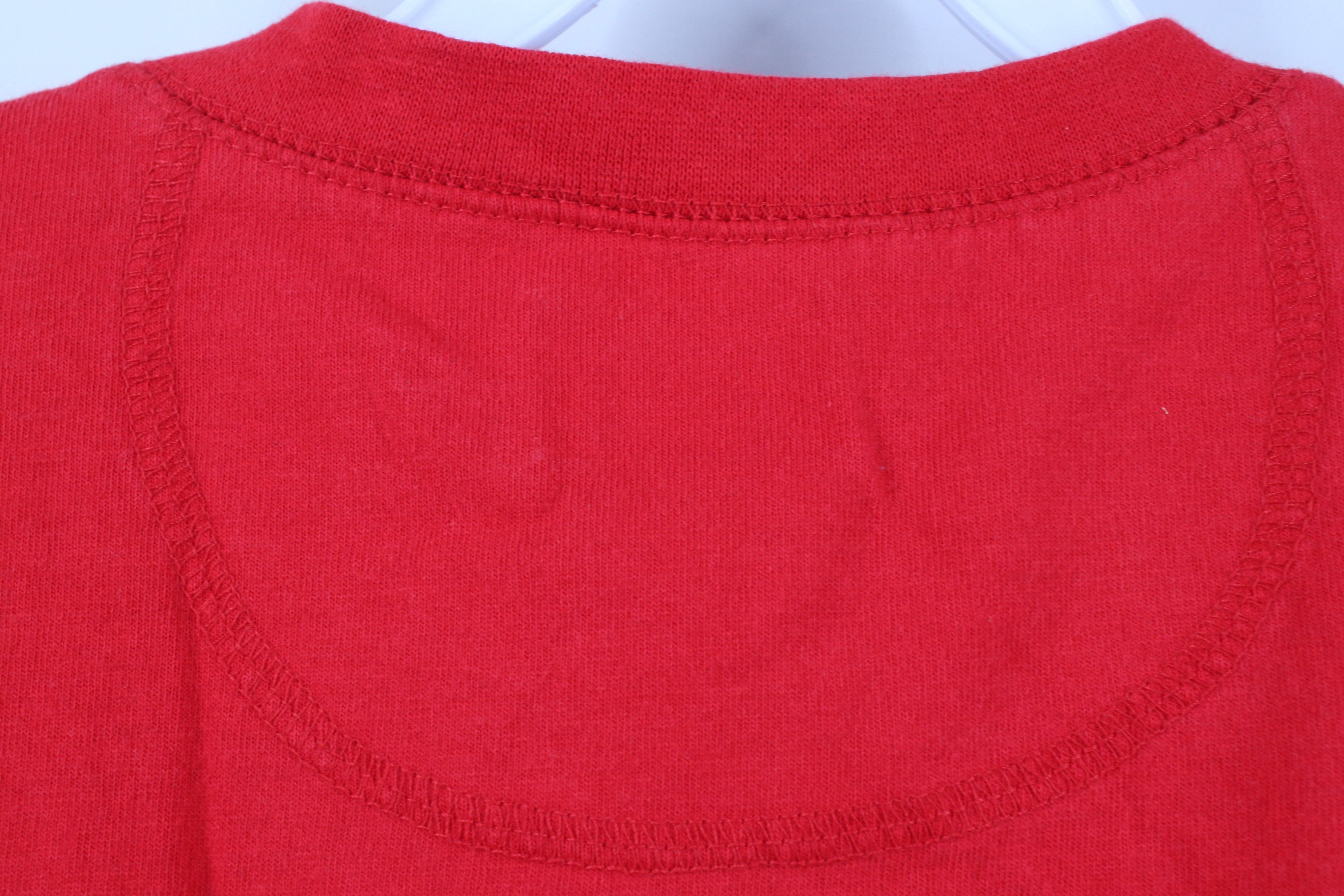 Vintage Vintage 90s Streetwear Blank Cotton Henley T-Shirt Red Size US M / EU 48-50 / 2 - 9 Thumbnail
