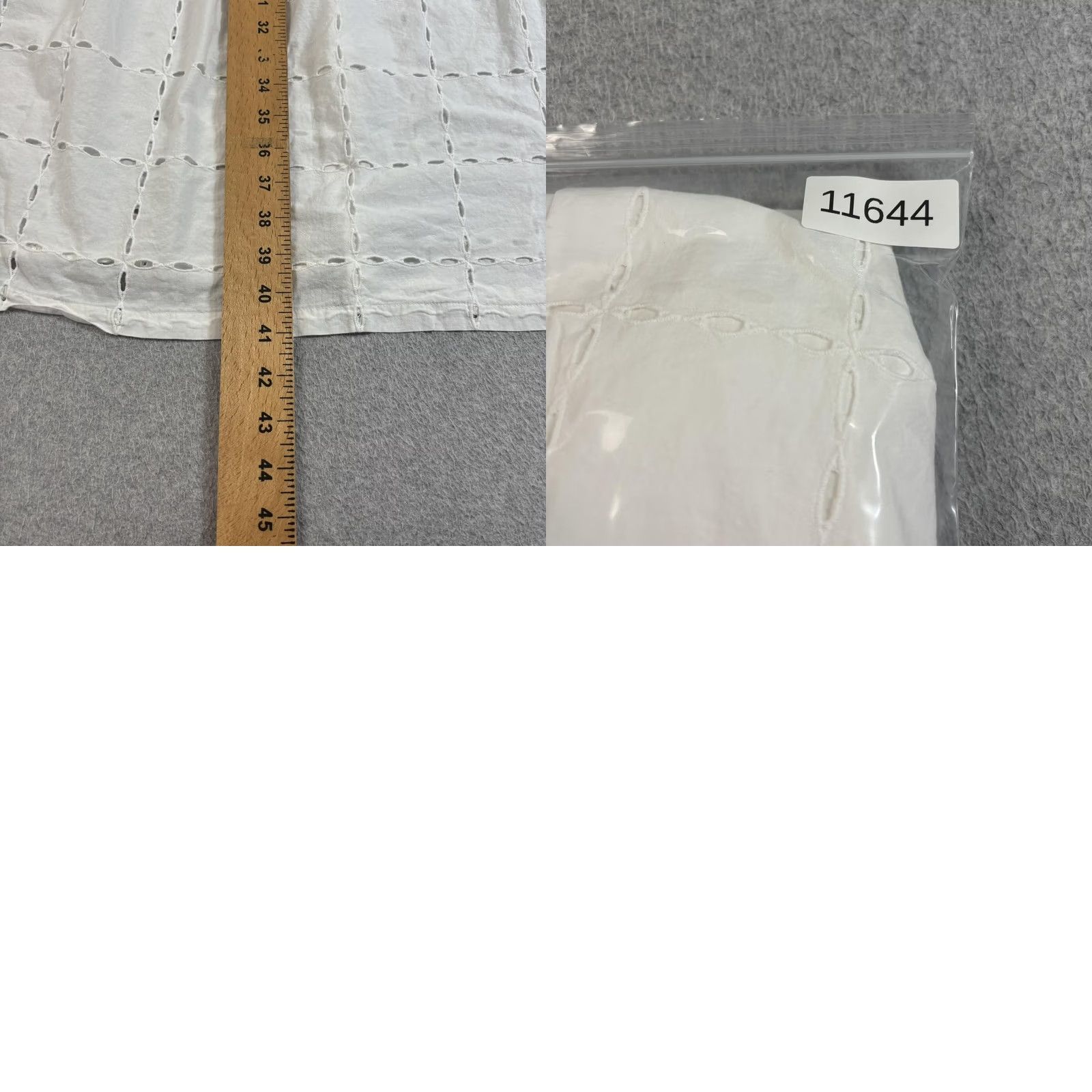 Vintage Bitte Kai Rand Dress Women XL White Eyelet Organic Cotton Boho Shirt Dress 3/4 Sleeve Casual Midi A-line 100% Cotton Size XL / US 12-14 / IT 48-50 - 8 Thumbnail