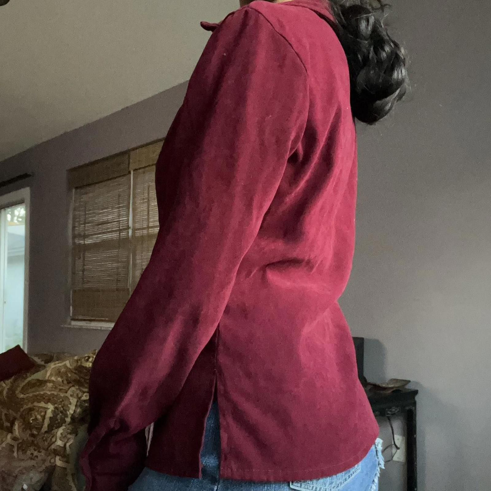 Other Deep red button blazer thin jacket perfect for layering Size S / US 4 / IT 40 - 3 Thumbnail