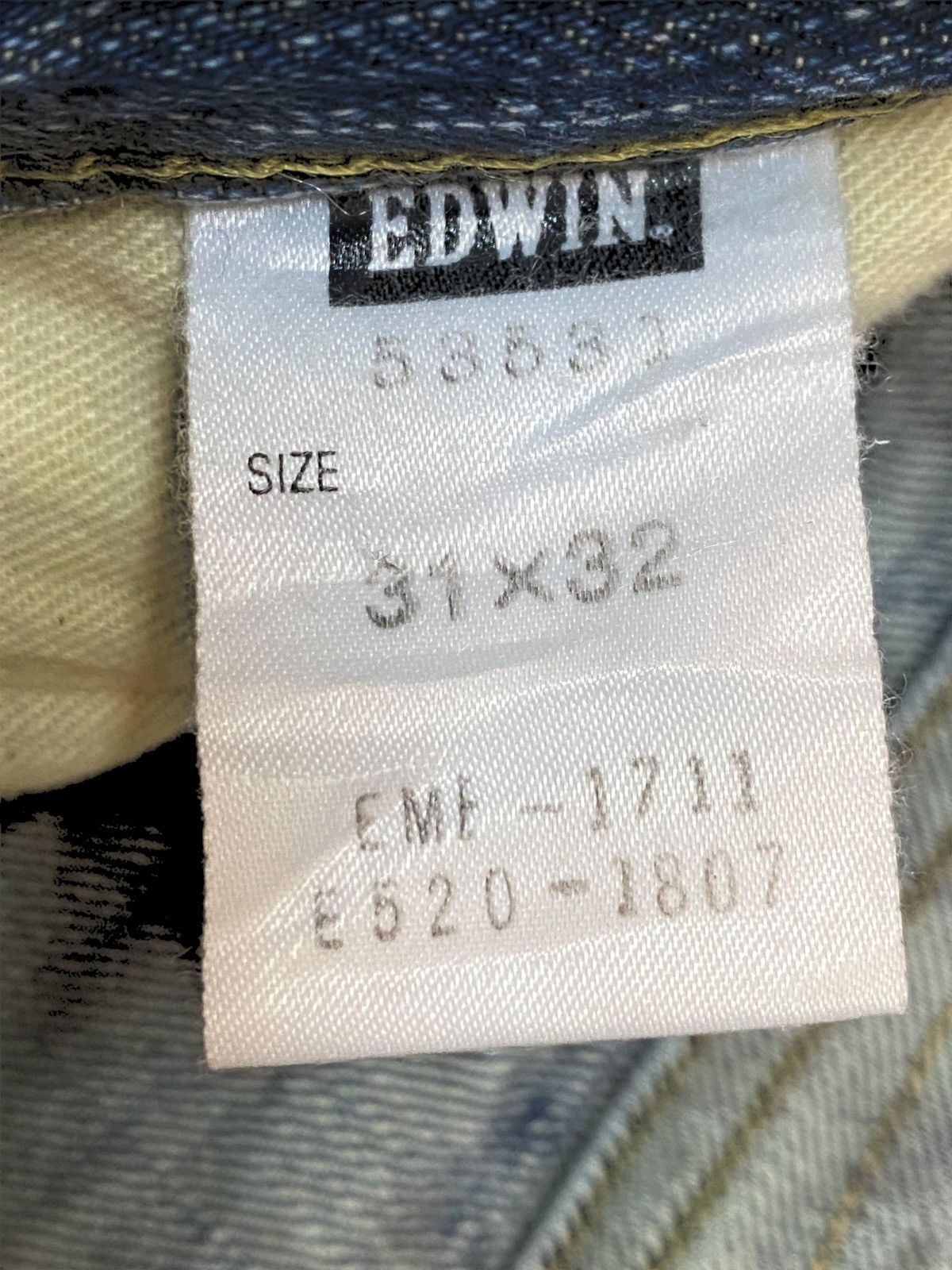 Edwin Vintage Edwin Blue Wash Distressed Flare Jeans Size 35" - 20 Thumbnail