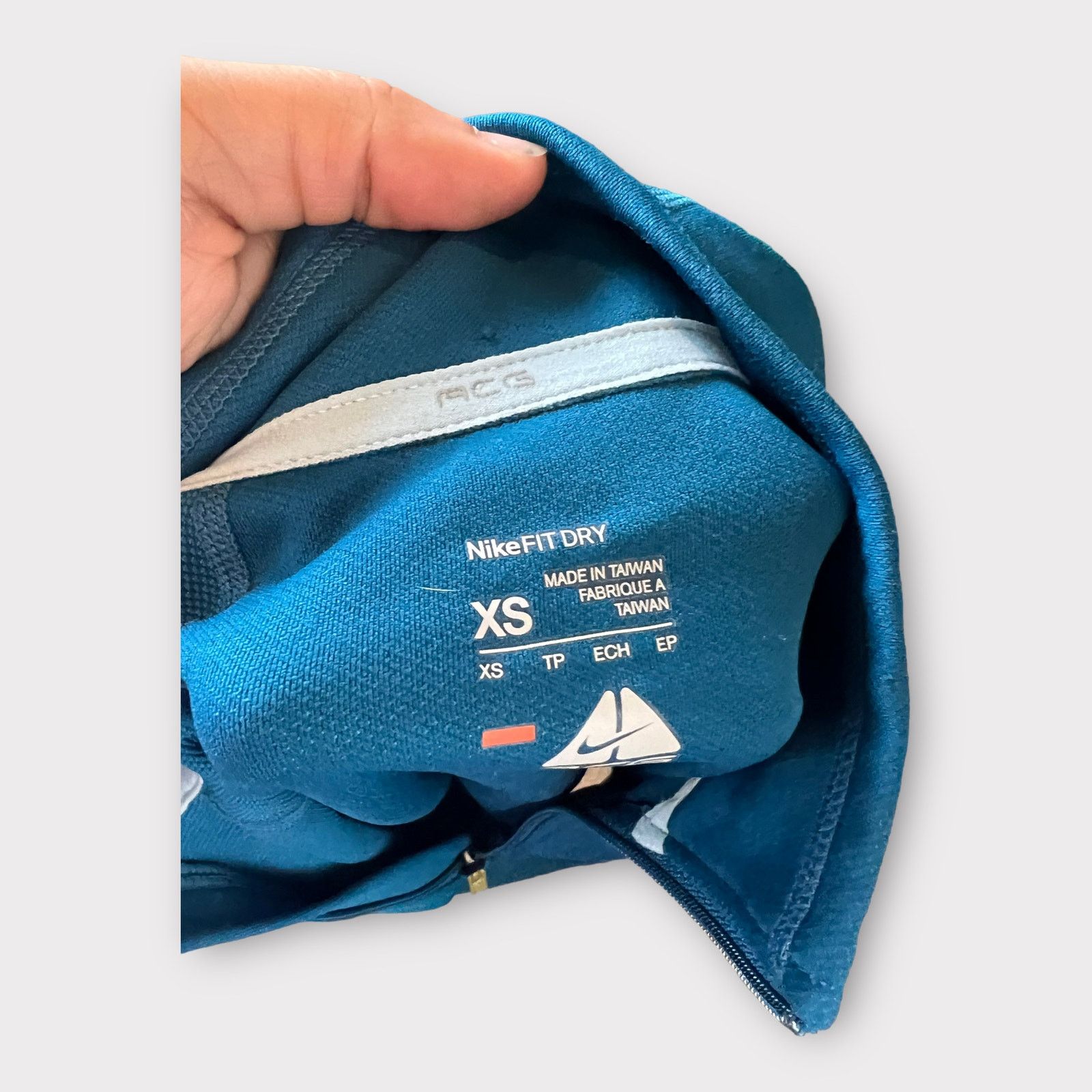 Nike Nike | ACG Fit Dry Long Sleeve Half Zip Running Top Teal Size XS / US 0-2 / IT 36-38 - 8 Thumbnail