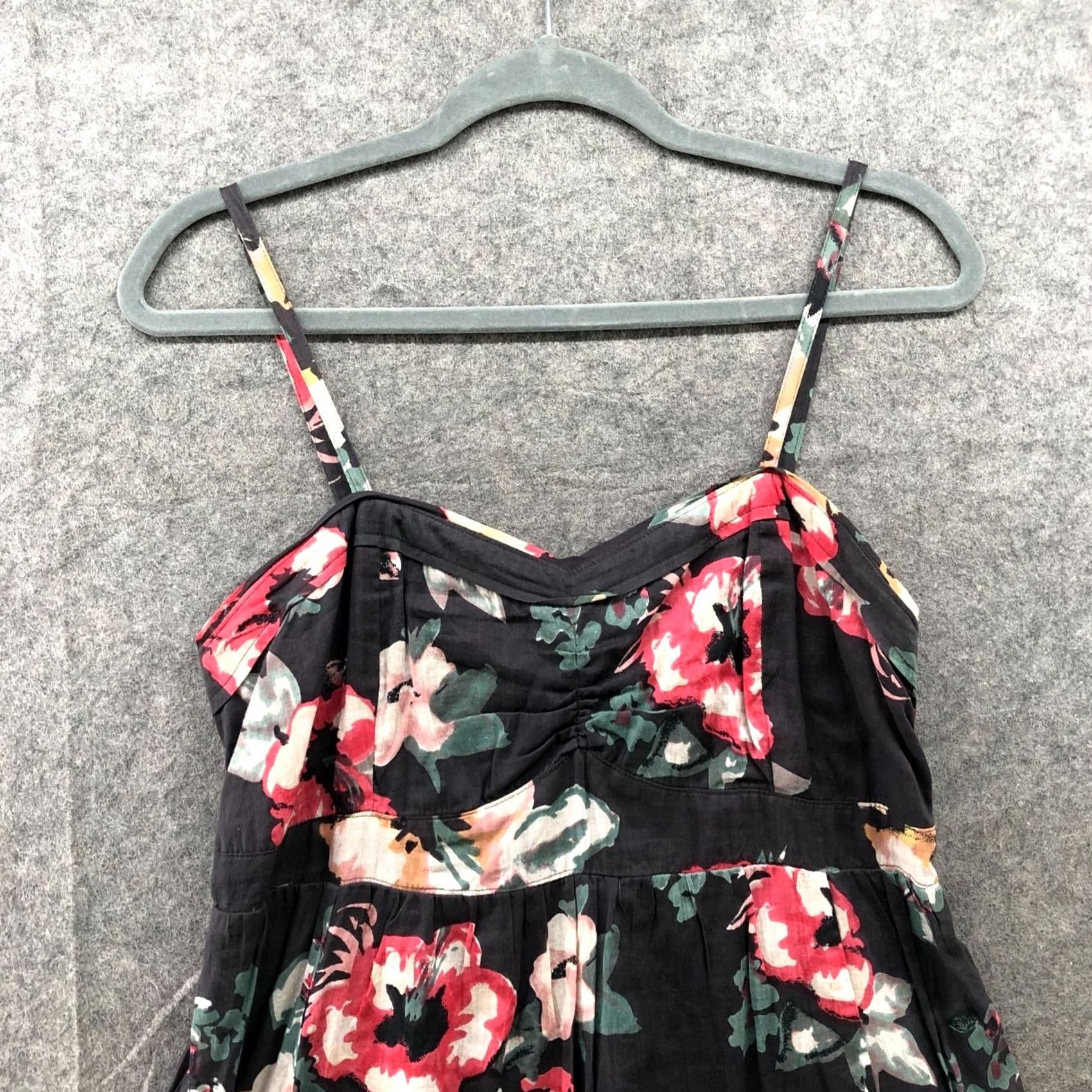 Vintage Ginger Cami Dress L Floral Sweetheart A-Line Sundress Gray Womens Size L / US 10 / IT 46 - 3 Thumbnail