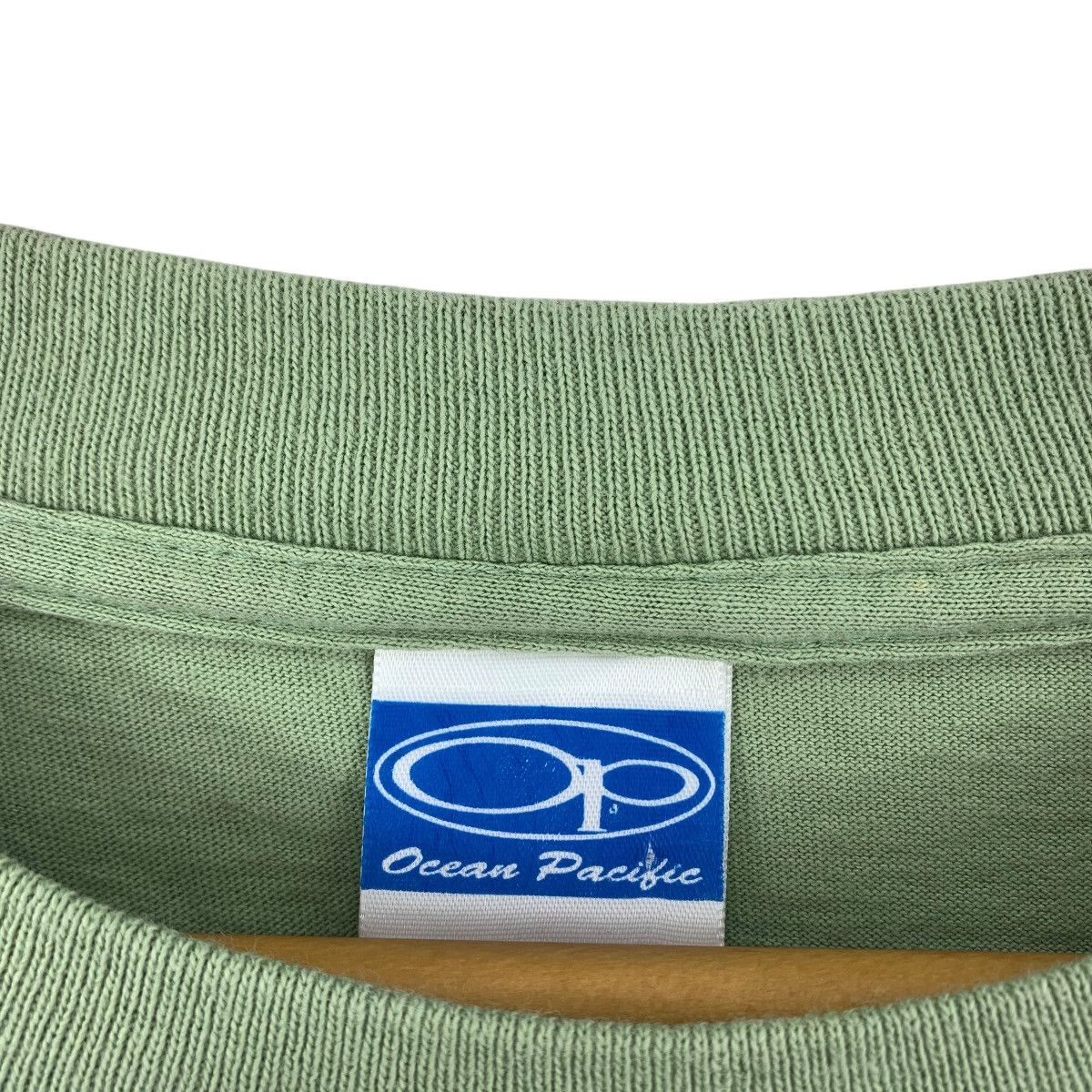 Designer × Ocean Pacific × Vintage Vintage 90s OCEAN PACIFIC Surfing big printed backhit tee Size US L / EU 52-54 / 3 - 4 Thumbnail