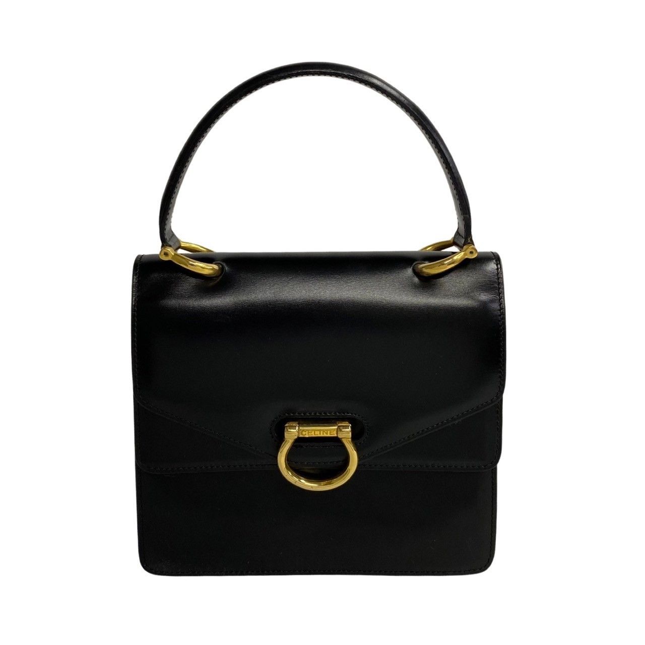 Image of Celine Leather Handbag in Black, Women's