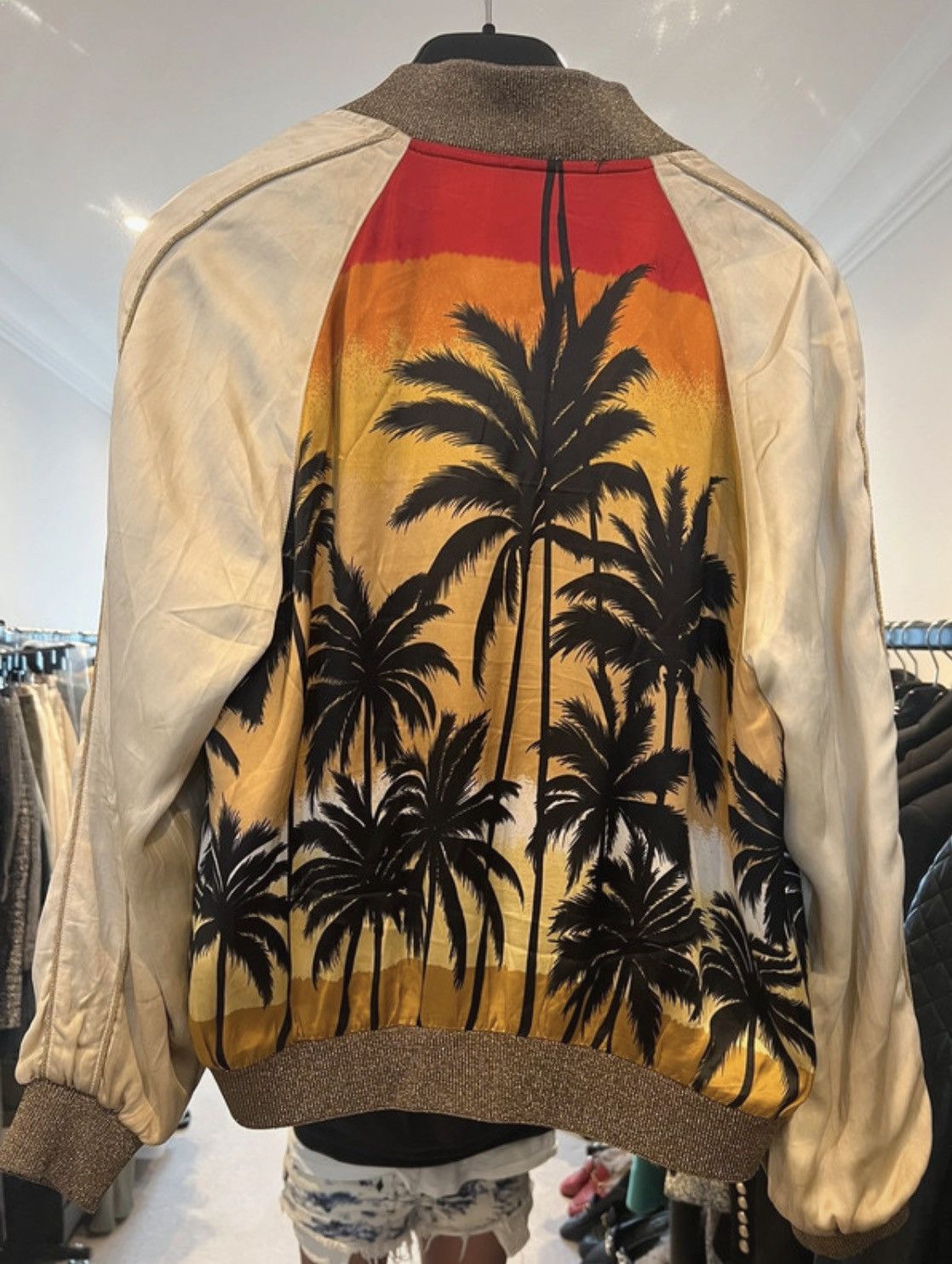 Saint Laurent Paris Saint Laurent palms silk bomber jacket Size S / US 4 / IT 40 - 2 Thumbnail