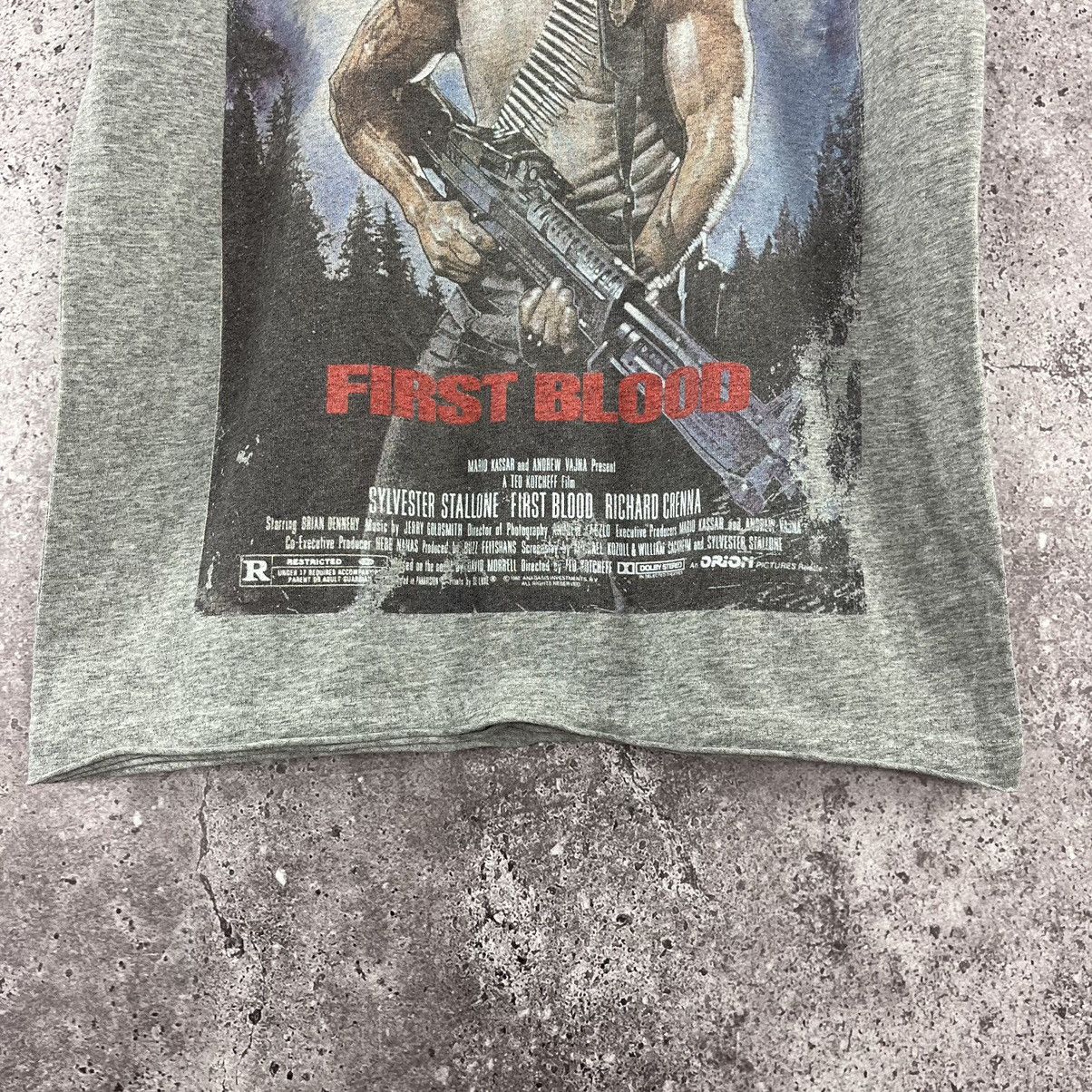 Vintage Rambo First Blood Vintage Tee Big Logo Grey Size M Size US M / EU 48-50 / 2 - 6 Thumbnail