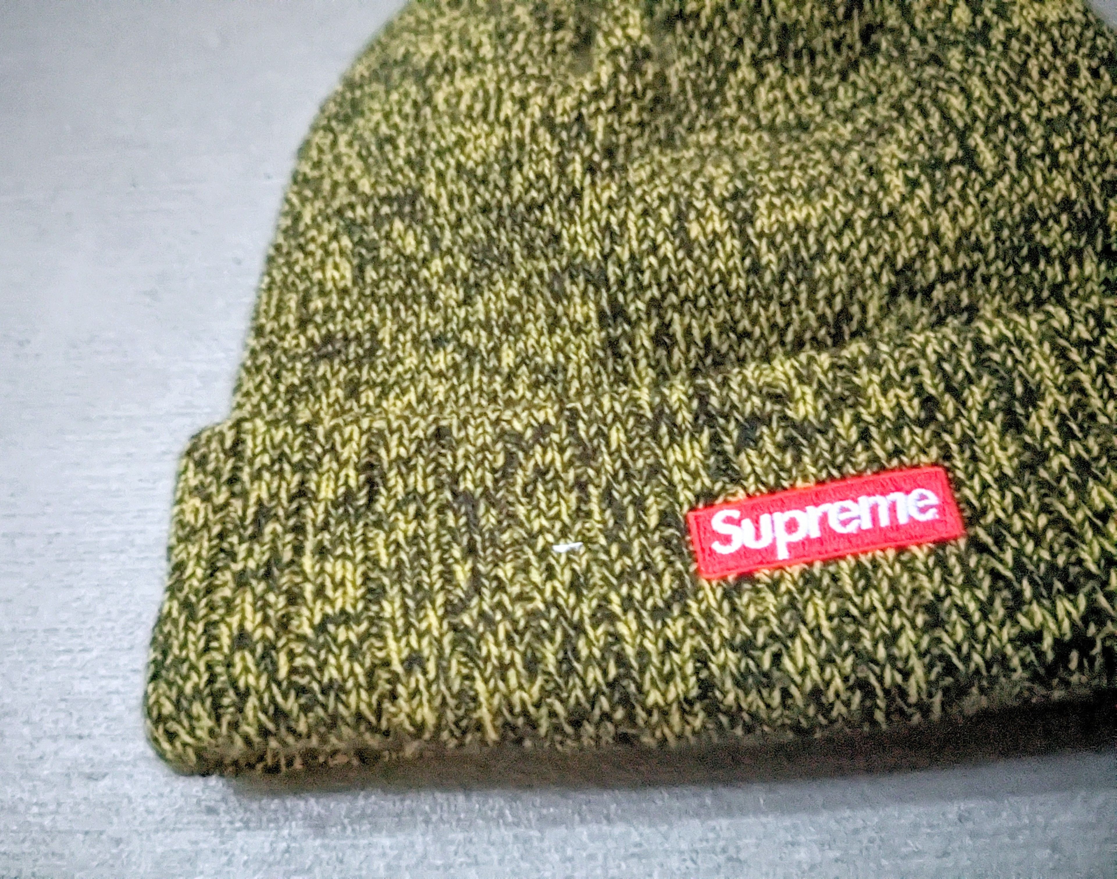 New Era × Supreme Supreme x New Era Arc Logo Beanie Yellow Black FW18 Size ONE SIZE - 7 Thumbnail