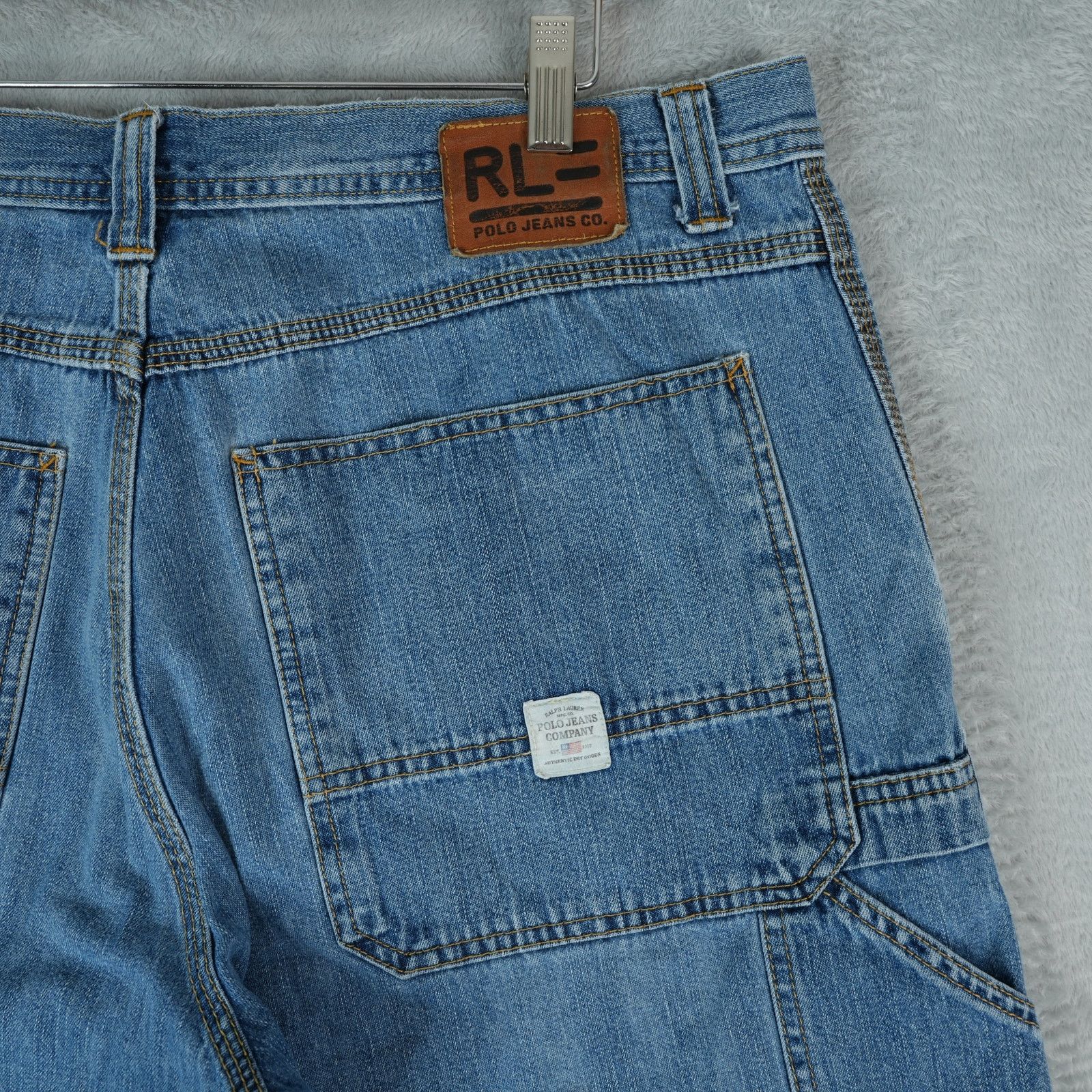 Polo Ralph Lauren Vintage Polo Ralph Lauren Carpenter Jean Shorts Mens 36x12 Size US 36 / EU 52 - 4 Thumbnail
