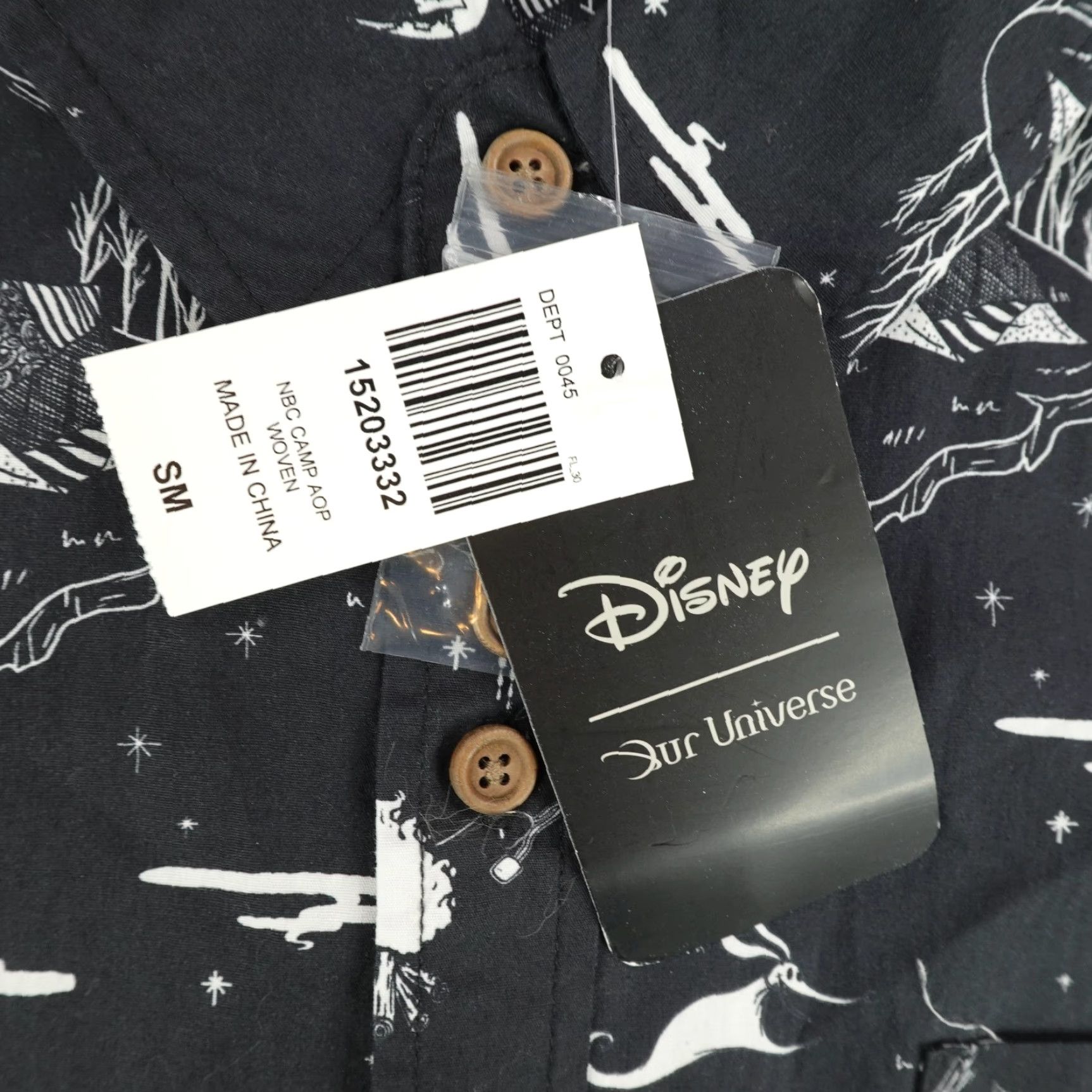 Disney VINTAGE Disney Shirt Button-Up Small Black Graphic Print Nightmare Before Christmas Mens Size US S / EU 44-46 / 1 - 6 Thumbnail