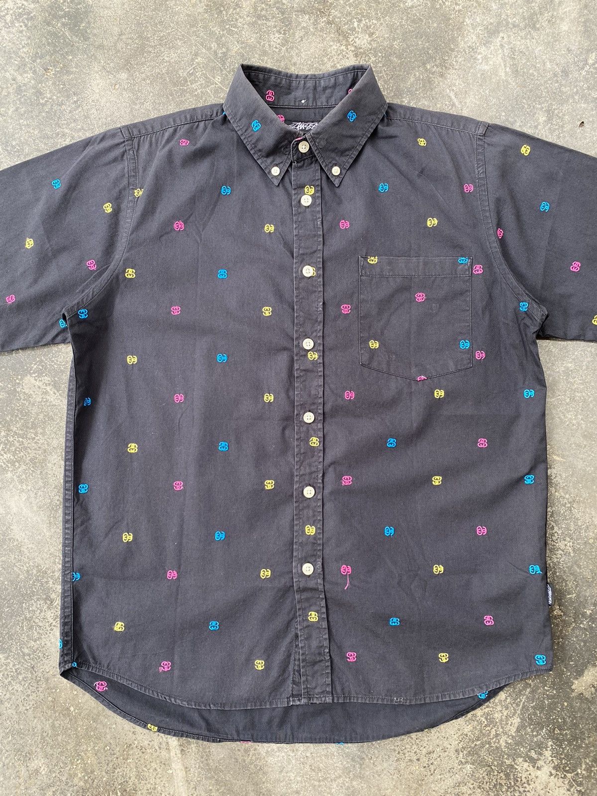 Stussy Vintage Stussy Monogram Button Up Shirt Size US S / EU 44-46 / 1 - 3 Thumbnail