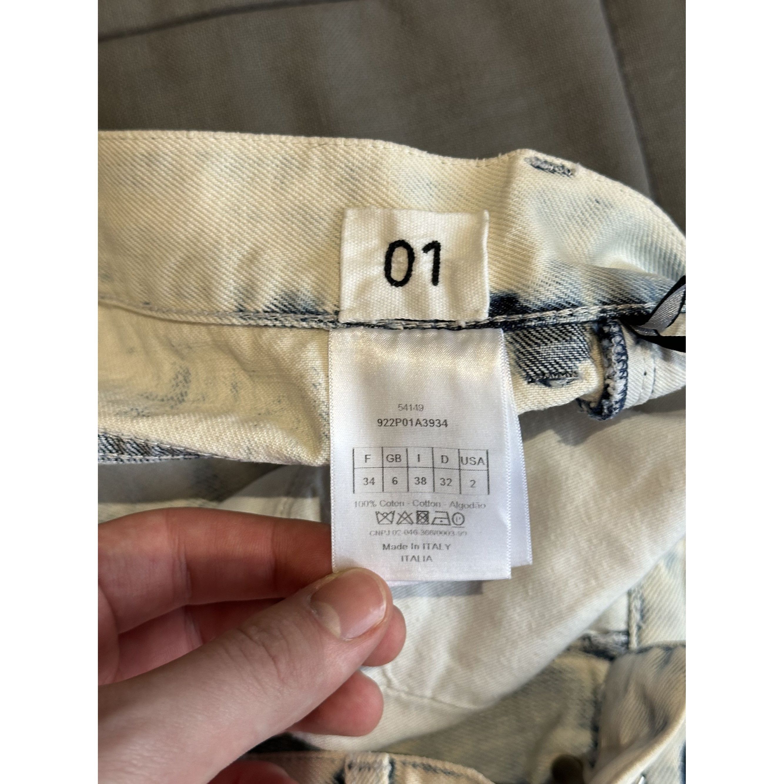 Dior Christian Dior Bleached Denim Jeans F34 Bee Logo Graphic Jea Size 34" / US 12 / IT 48 - 7 Thumbnail