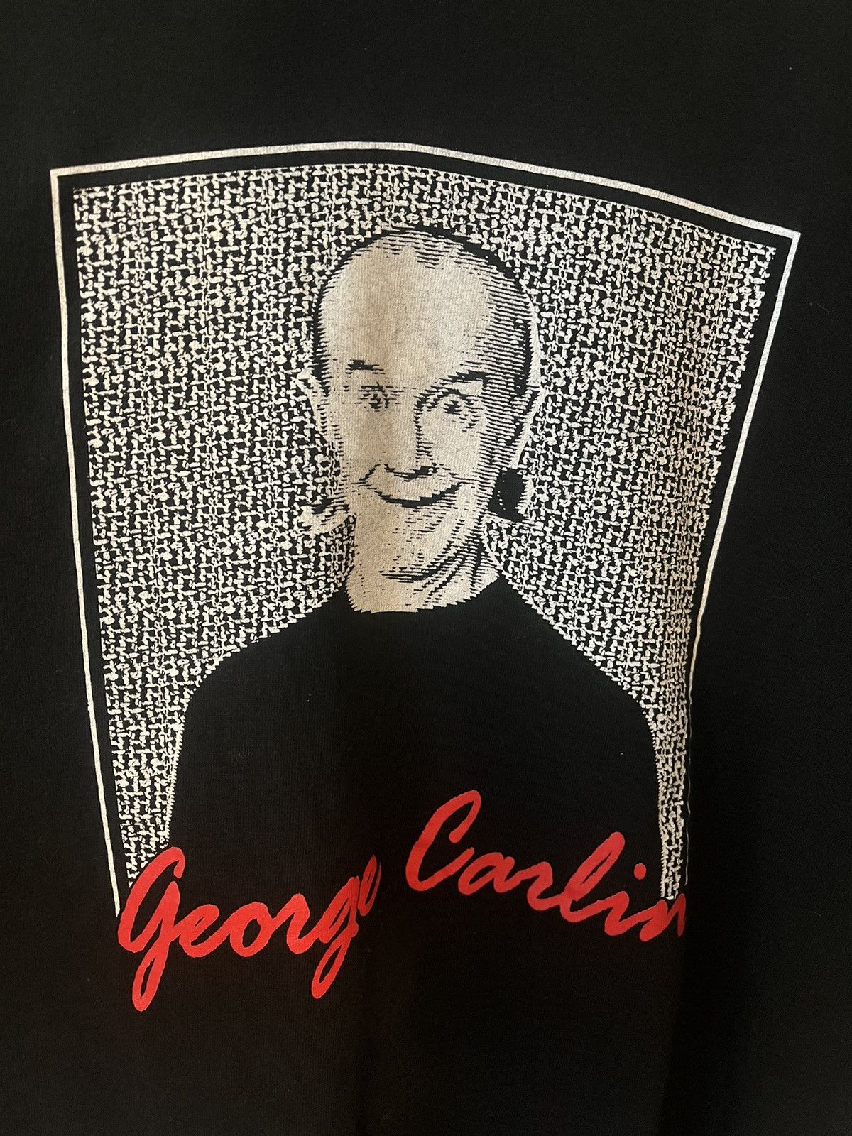 Vintage George Carlin Black Single Stitch T-Shirt Size Large Size US L / EU 52-54 / 3 - 2 Thumbnail