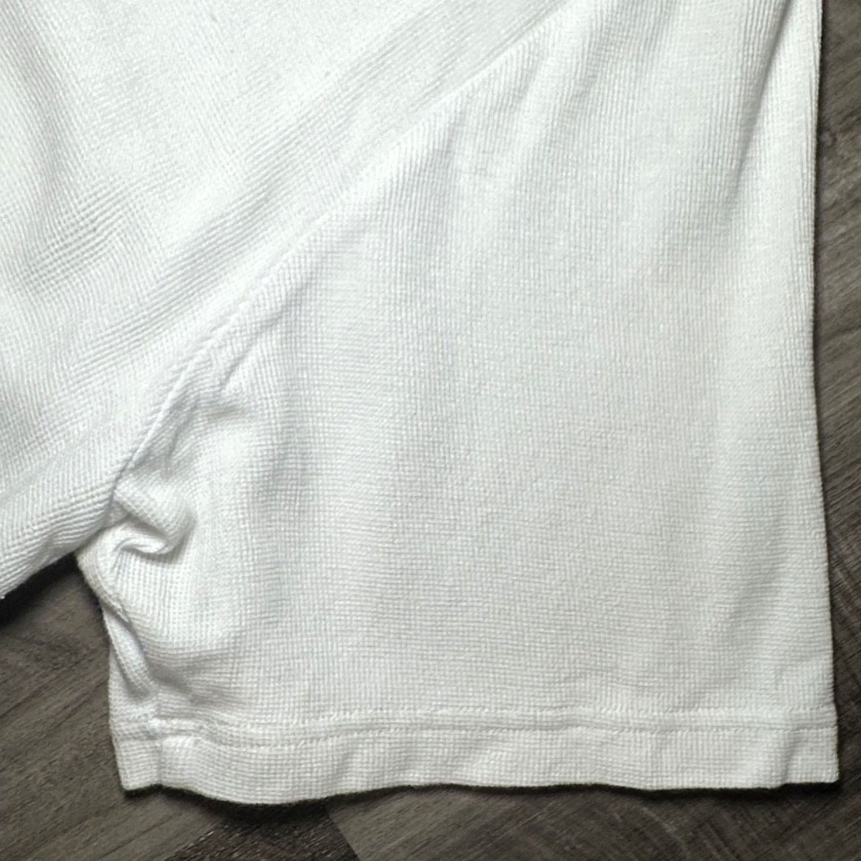 NN07 NN07 No Nationality Clive Waffle Cotton Modal Knit Polo XL Men White - 50/50 Cotton Modal Polo Shirt NN07 Mens XL Size US XL / EU 56 / 4 - 4 Thumbnail