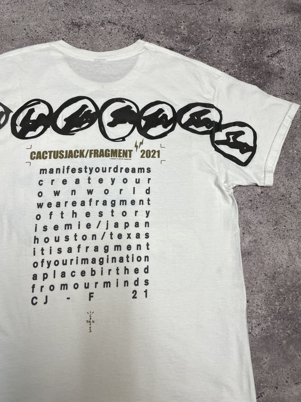 Travis Scott Travis Scott Cactus Jack T-shirt For Fragment Manifest Tee Size US L / EU 52-54 / 3 - 14 Thumbnail
