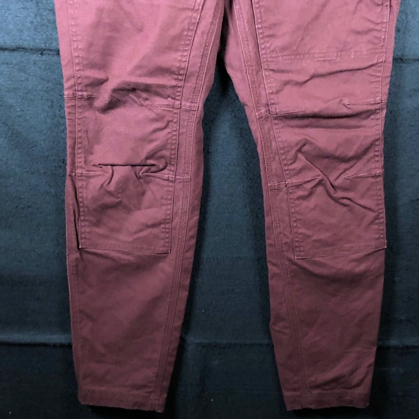 Vintage Duluth Womens Jeans Maroon Purple High Rise Curvesetter Waistband Stretch 12 Size 24" / US 00 / IT 34 - 3 Thumbnail