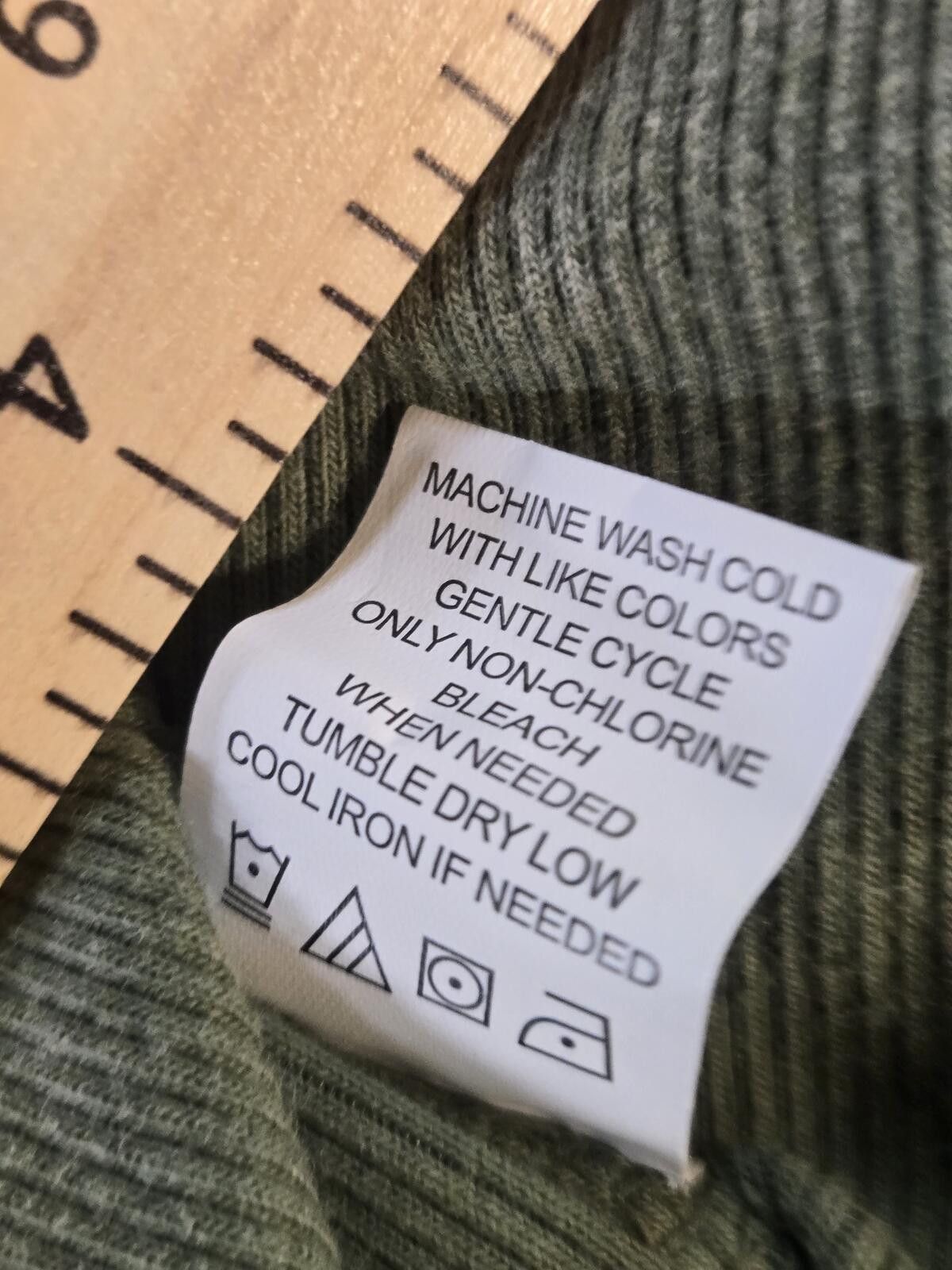 Other Boho Green Mineral Wash Front Seem Flare Leggins High Waist Size 28" / US 6 / IT 42 - 7 Thumbnail